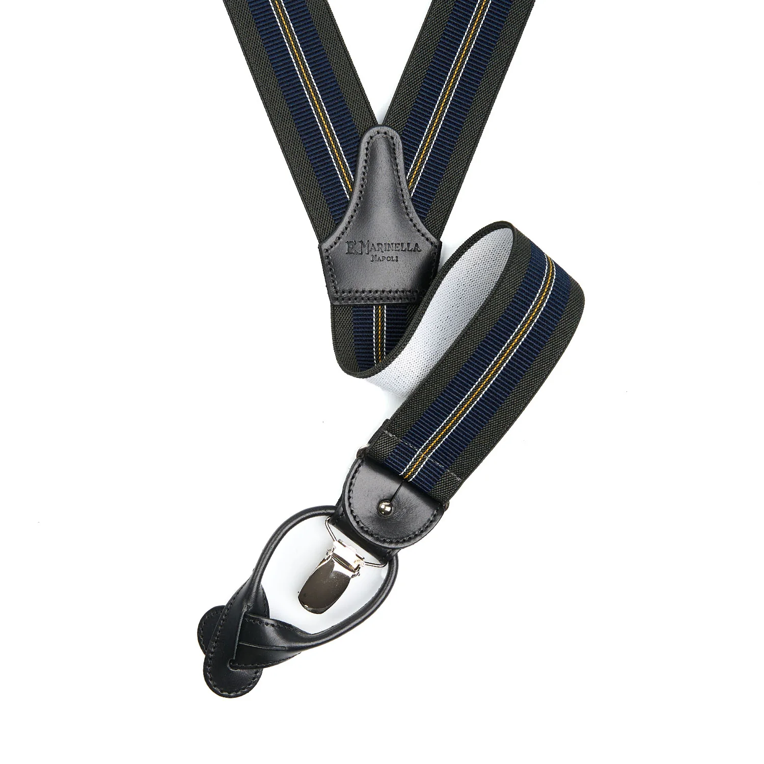 OLIVE GREEN AND DARK BLUE BRACES - Image 2