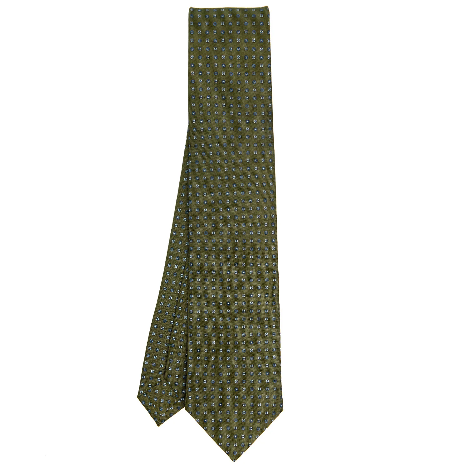 OLIVE GREEN CLASSIC SILK TIE - Image 2