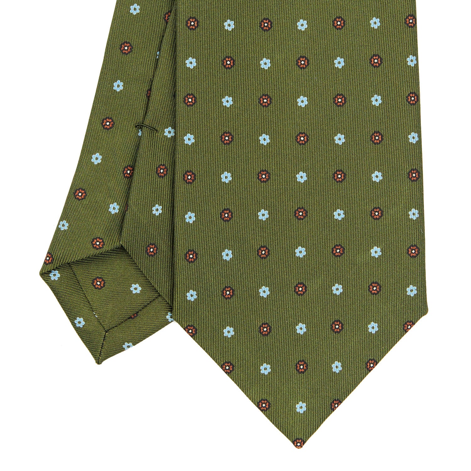 OLIVE GREEN  CLASSIC SILK TIE