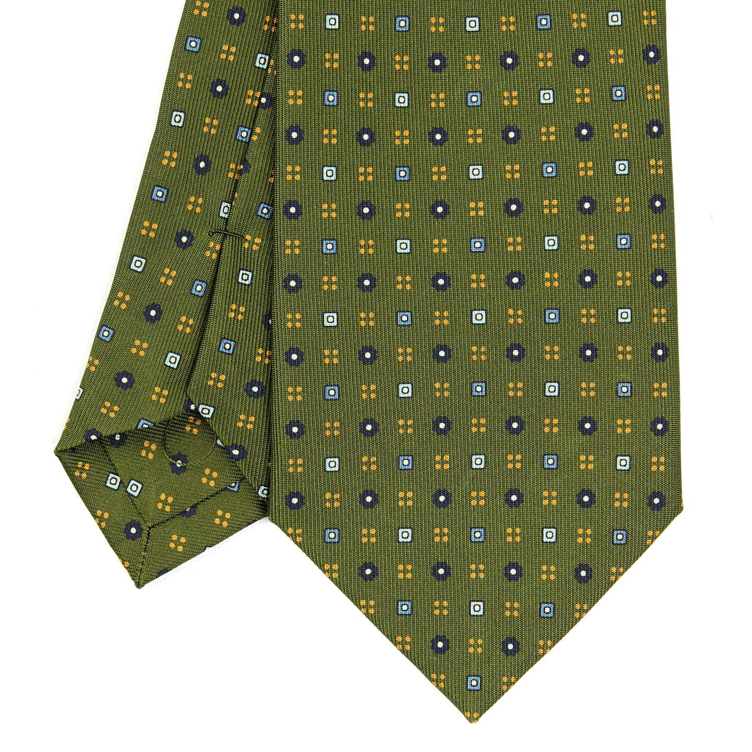 OLIVE GREEN  CLASSIC SILK TIE