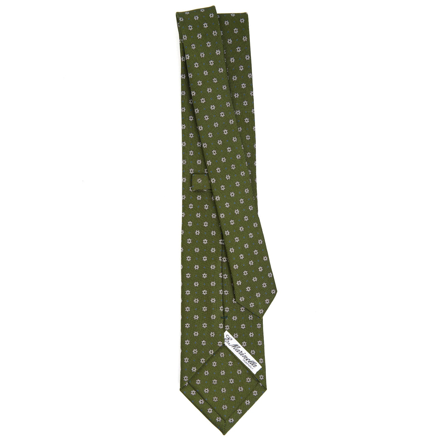 OLIVE GREEN CLASSIC SILK TIE - Image 3