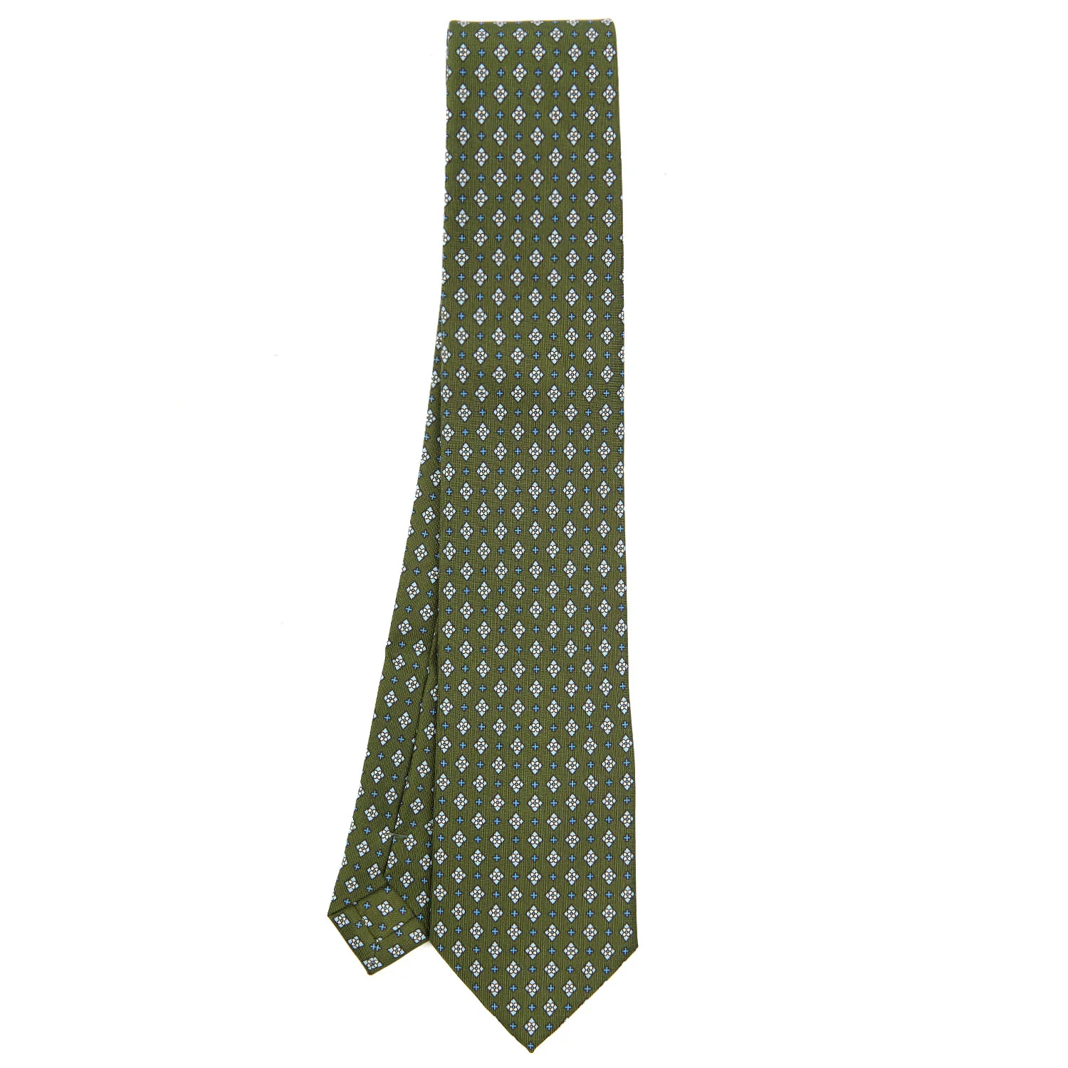OLIVE GREEN EXTRA LONG SARTORIAL SILK TIE - Image 2