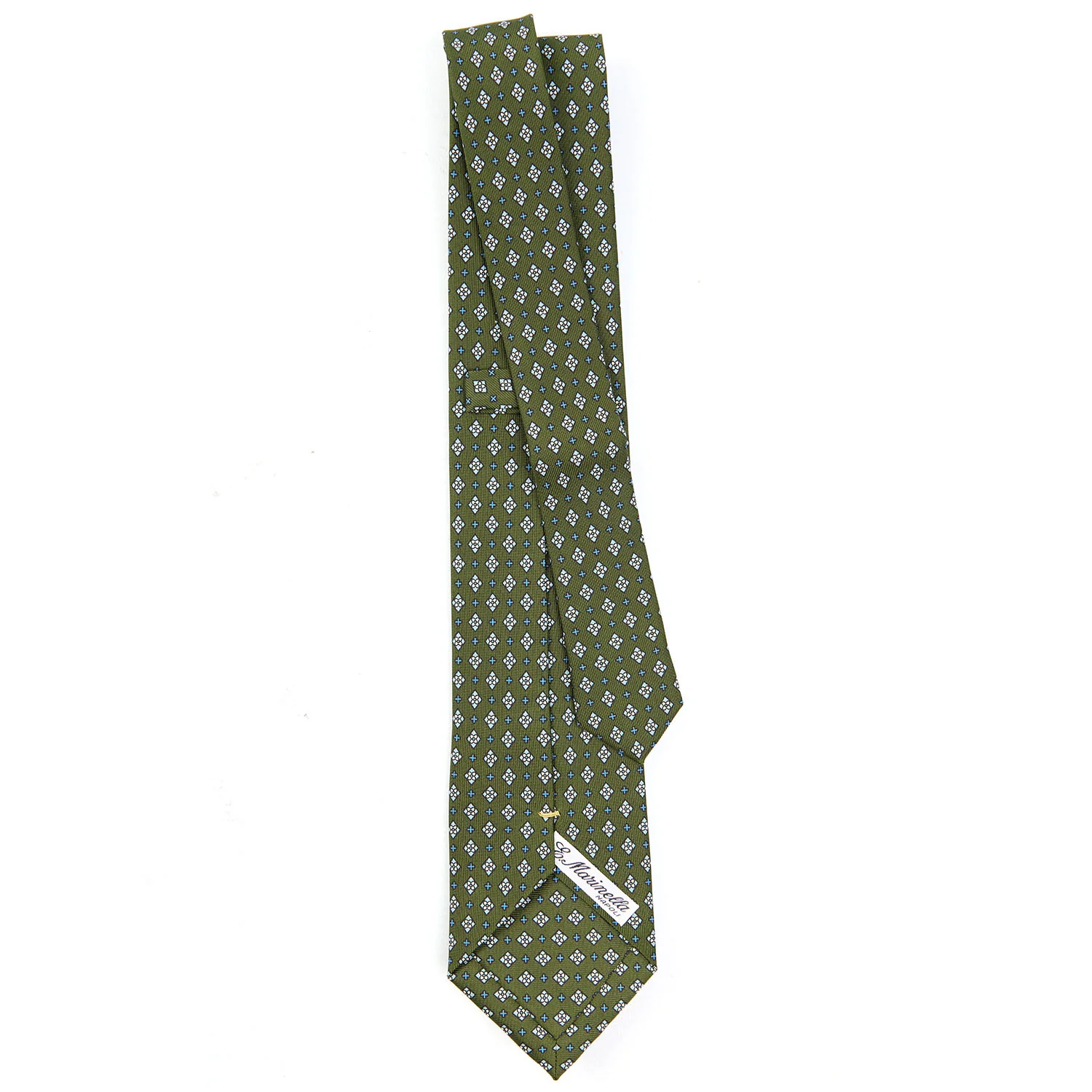 OLIVE GREEN EXTRA LONG SARTORIAL SILK TIE - Image 3