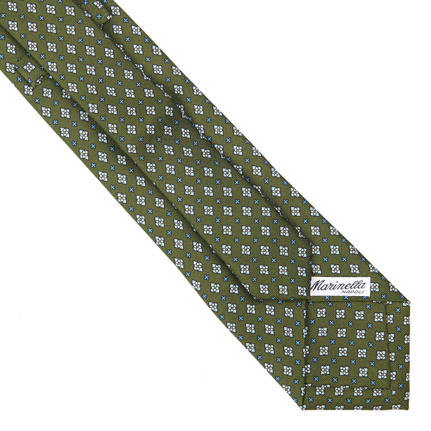 OLIVE GREEN EXTRA LONG SARTORIAL SILK TIE - Image 4