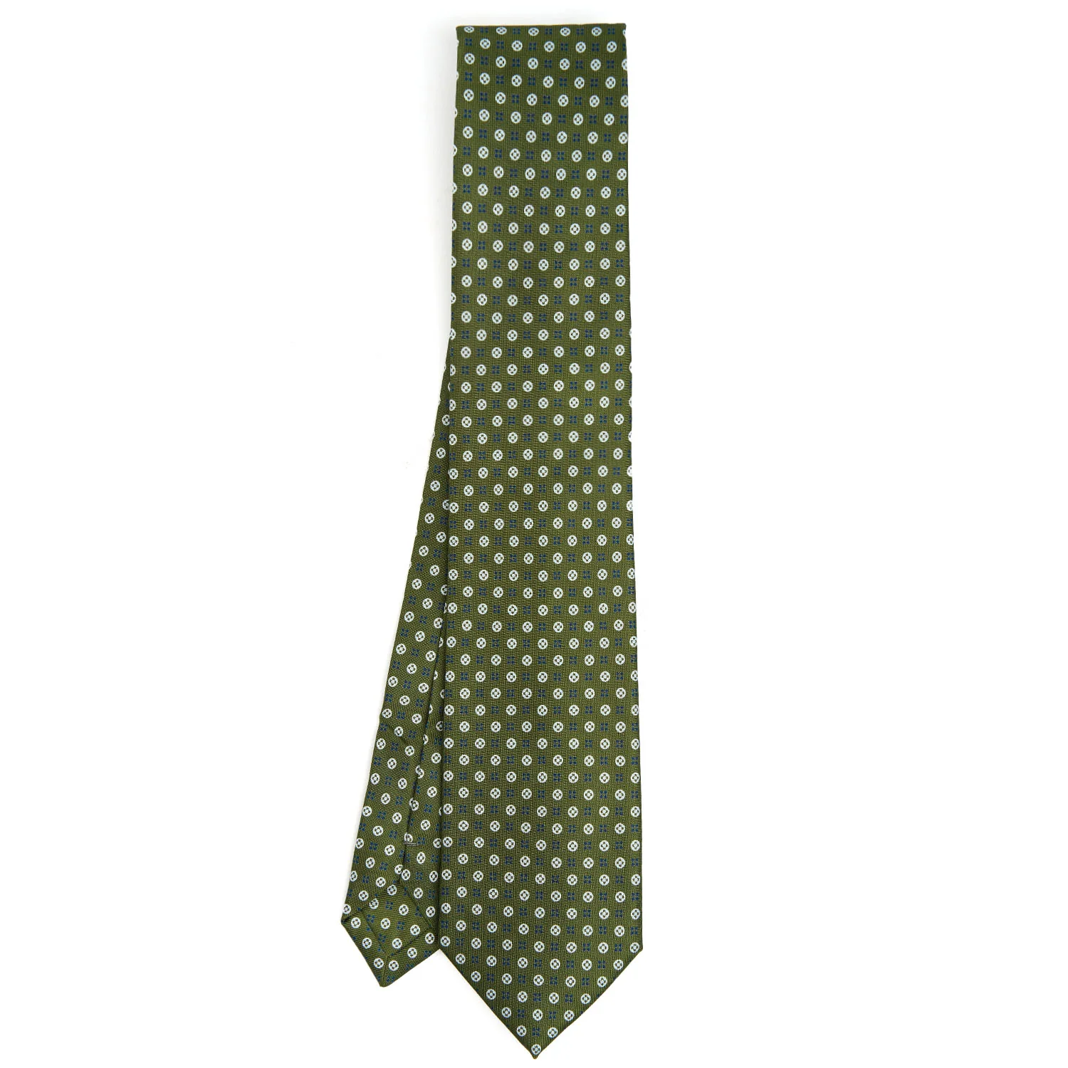 OLIVE GREEN EXTRA LONG SARTORIAL SILK TIE - Image 2