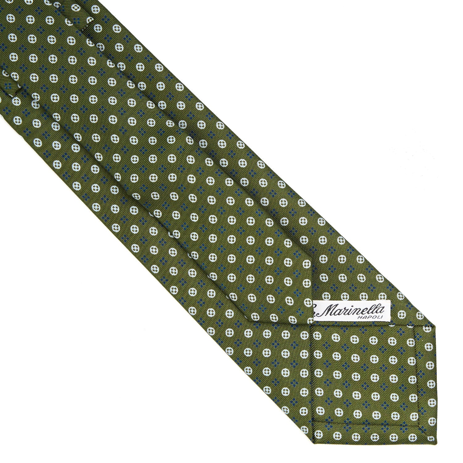 OLIVE GREEN EXTRA LONG SARTORIAL SILK TIE - Image 4