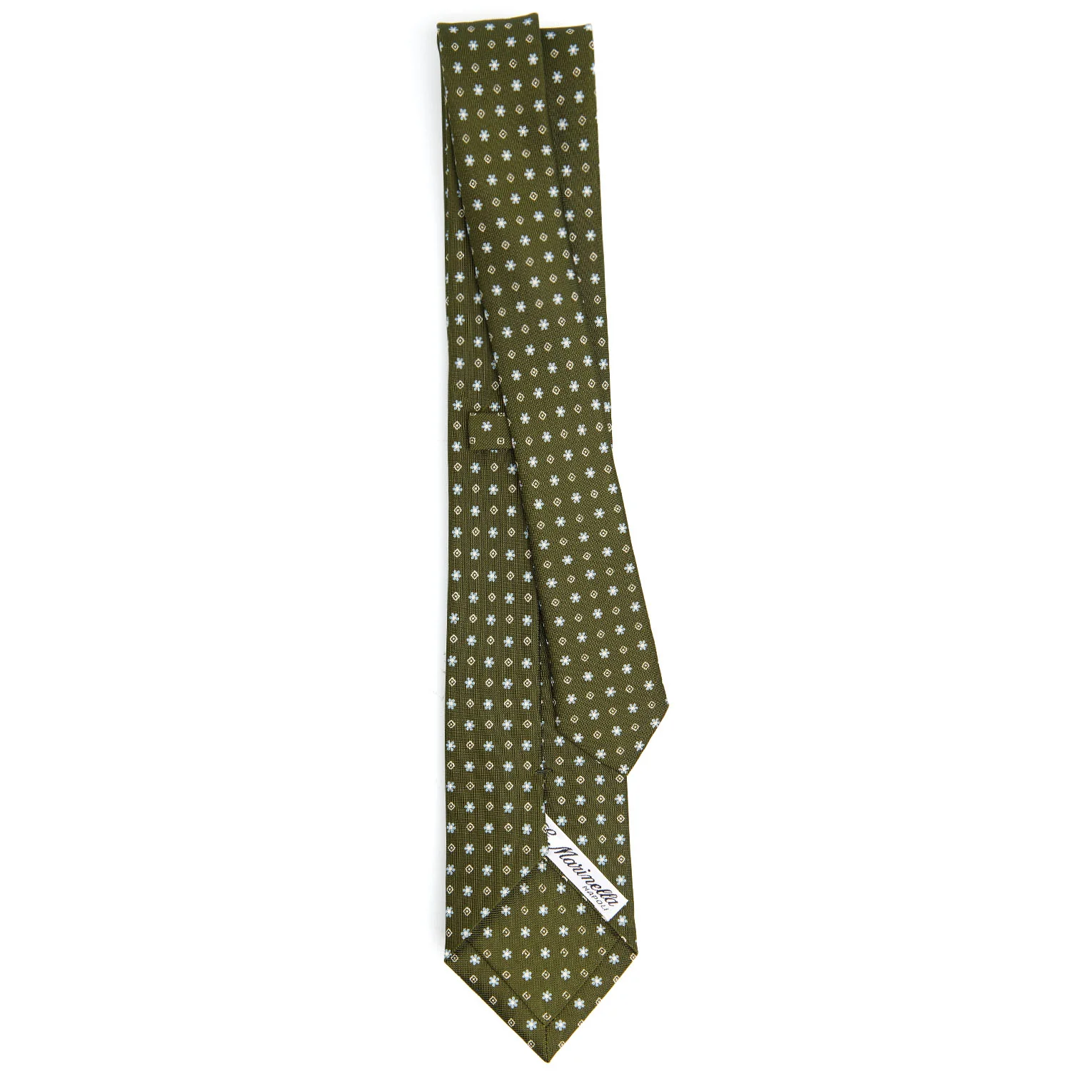 OLIVE GREEN SARTORIAL 7 CM SILK TIE - Image 3
