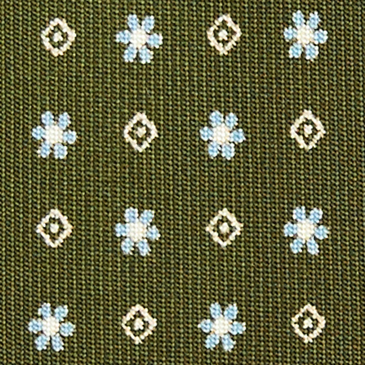 OLIVE GREEN SARTORIAL 7 CM SILK TIE - Image 5