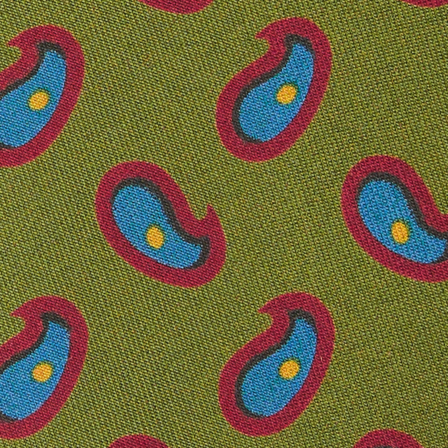 OLIVE GREEN SILK TIE - Image 4