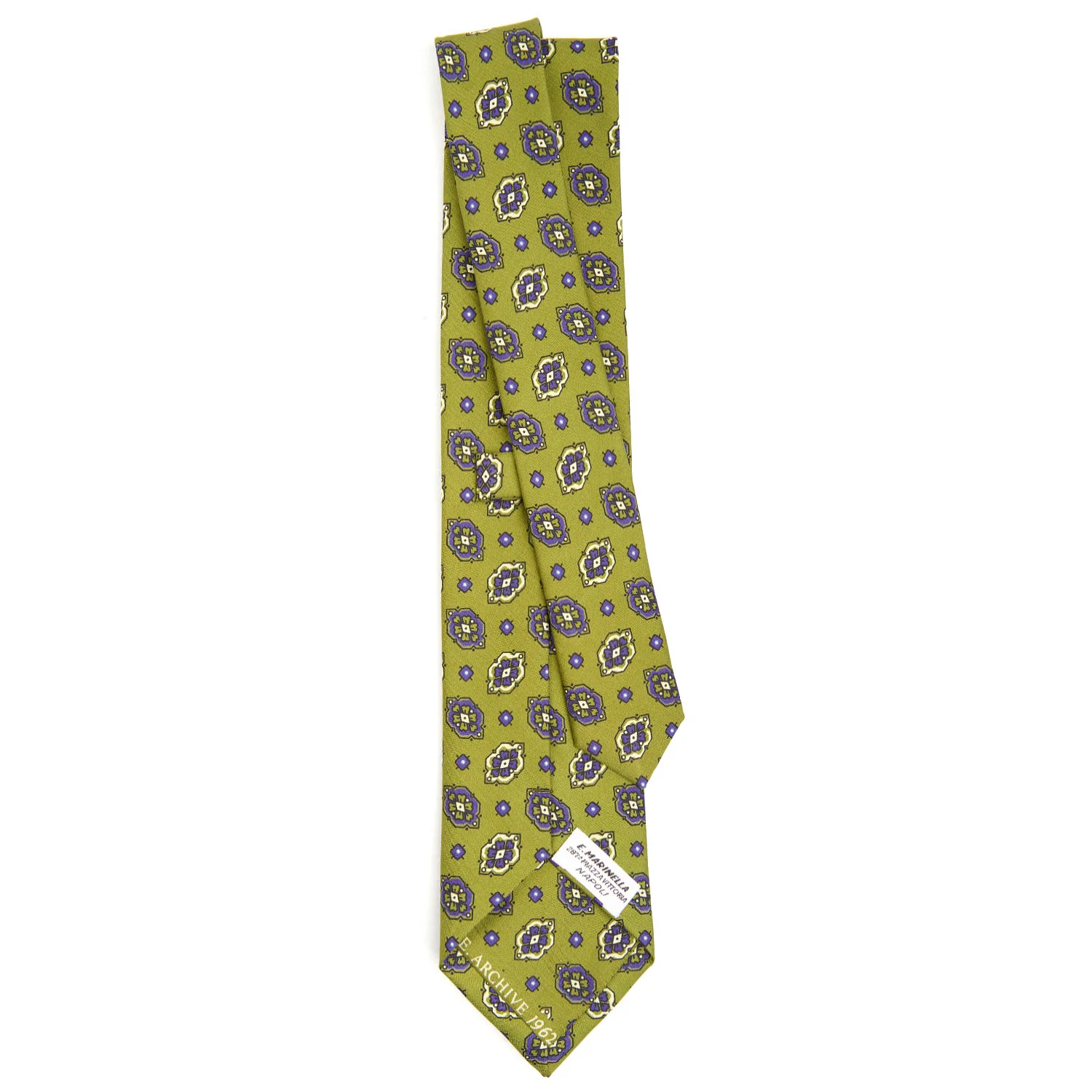 OLIVE GREEN SILK TIE - Image 3