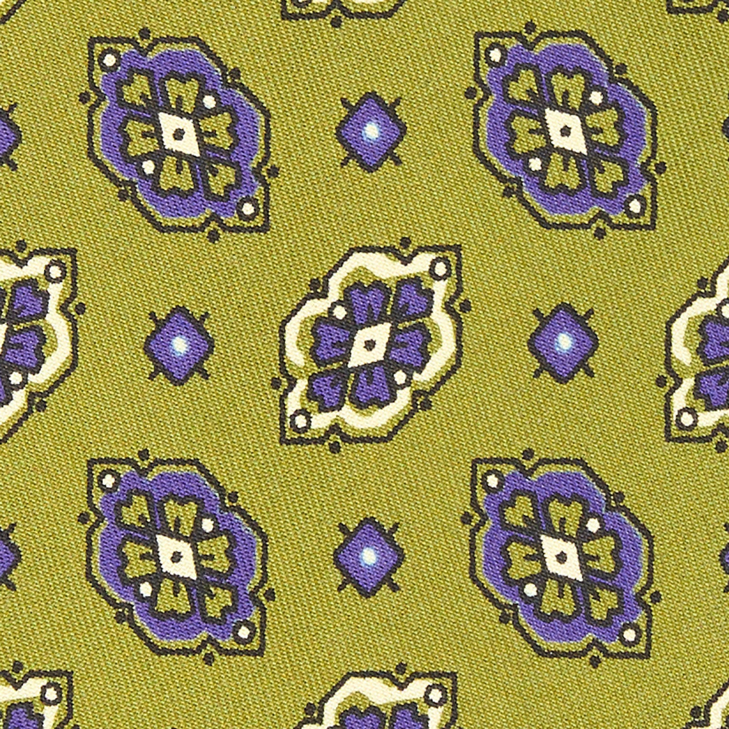 OLIVE GREEN SILK TIE - Image 4