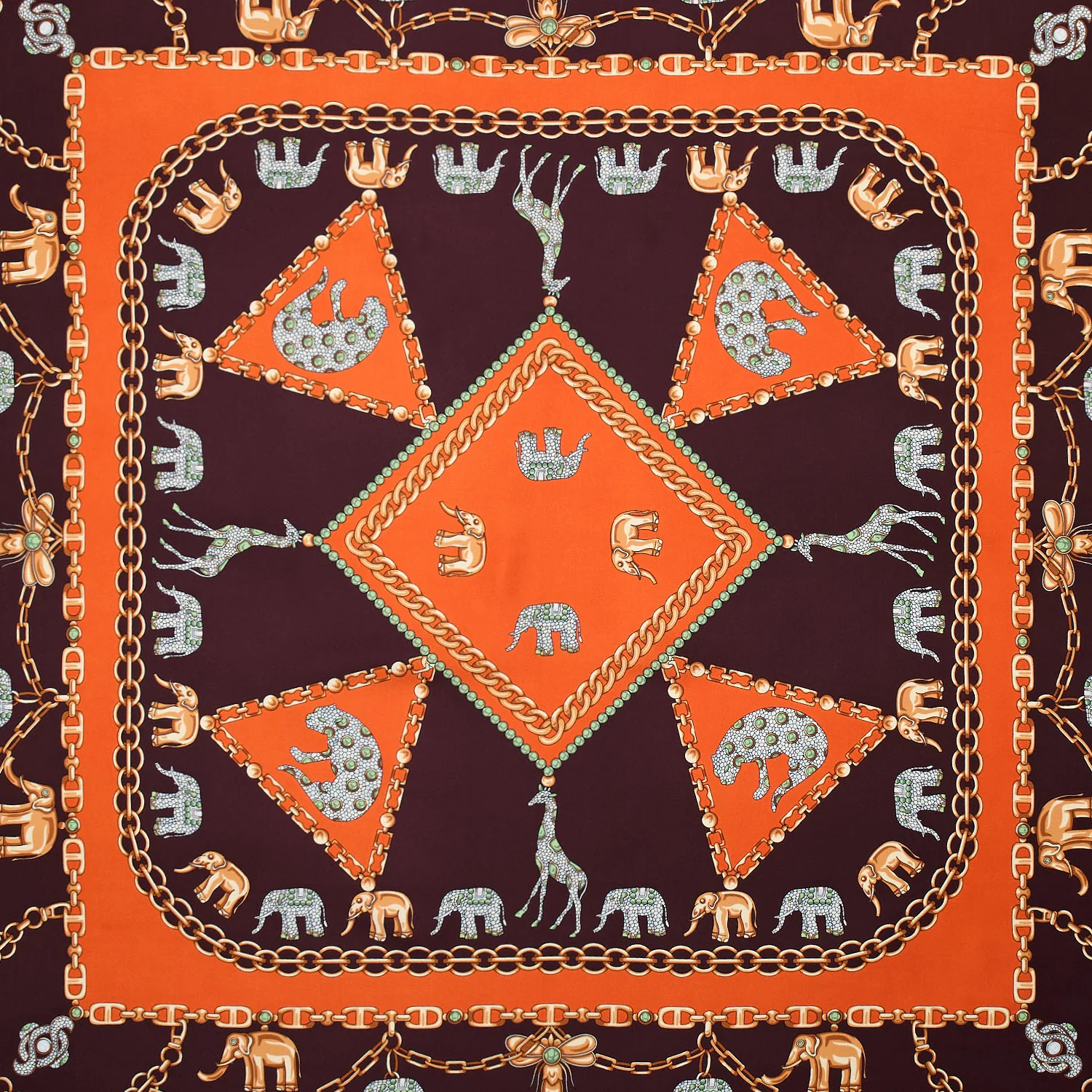 ORANGE SILK SCARF 90 - Image 3