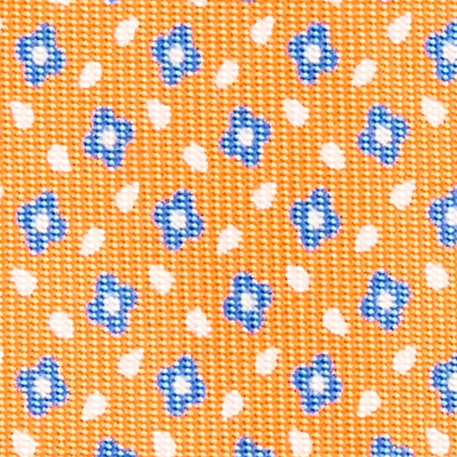 ORANGE 5 FOLD SARTORIAL SILK TIE - Image 4