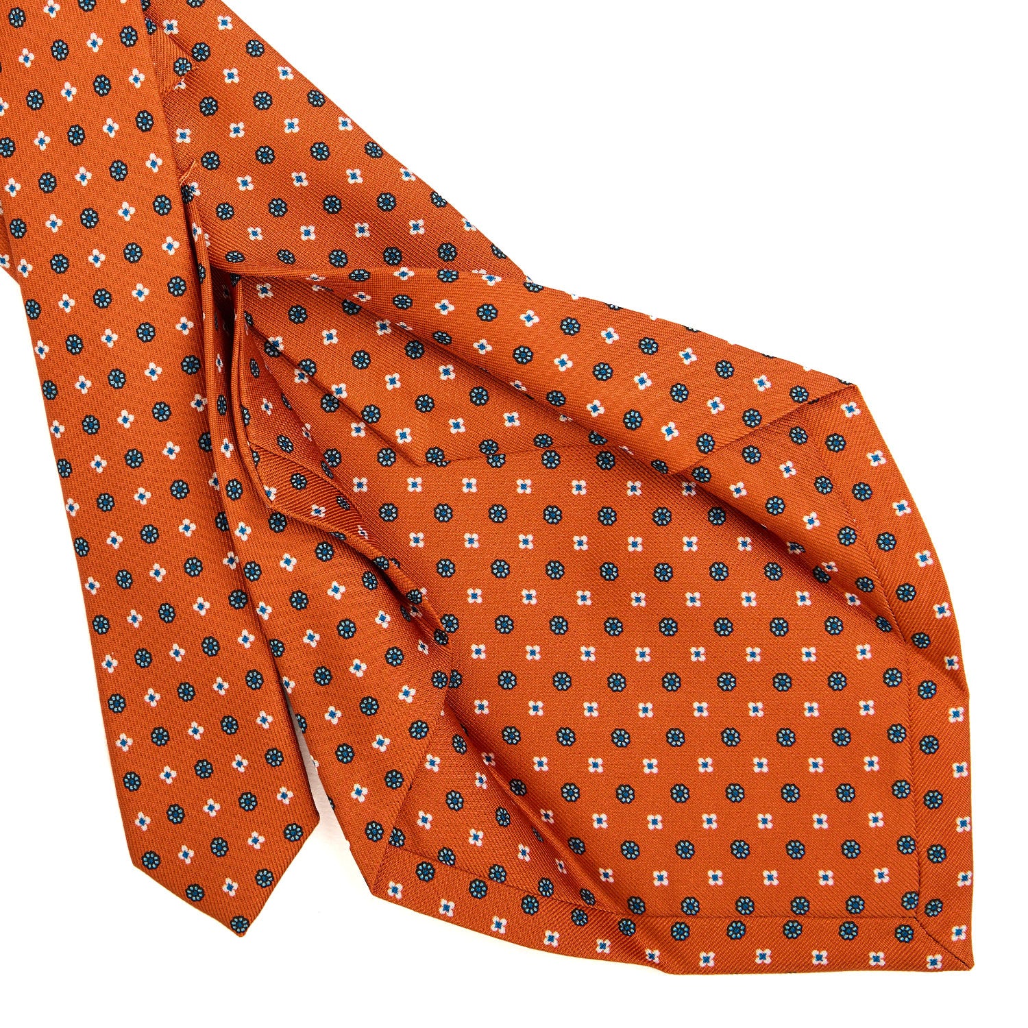 ORANGE 5 FOLD SARTORIAL SILK TIE