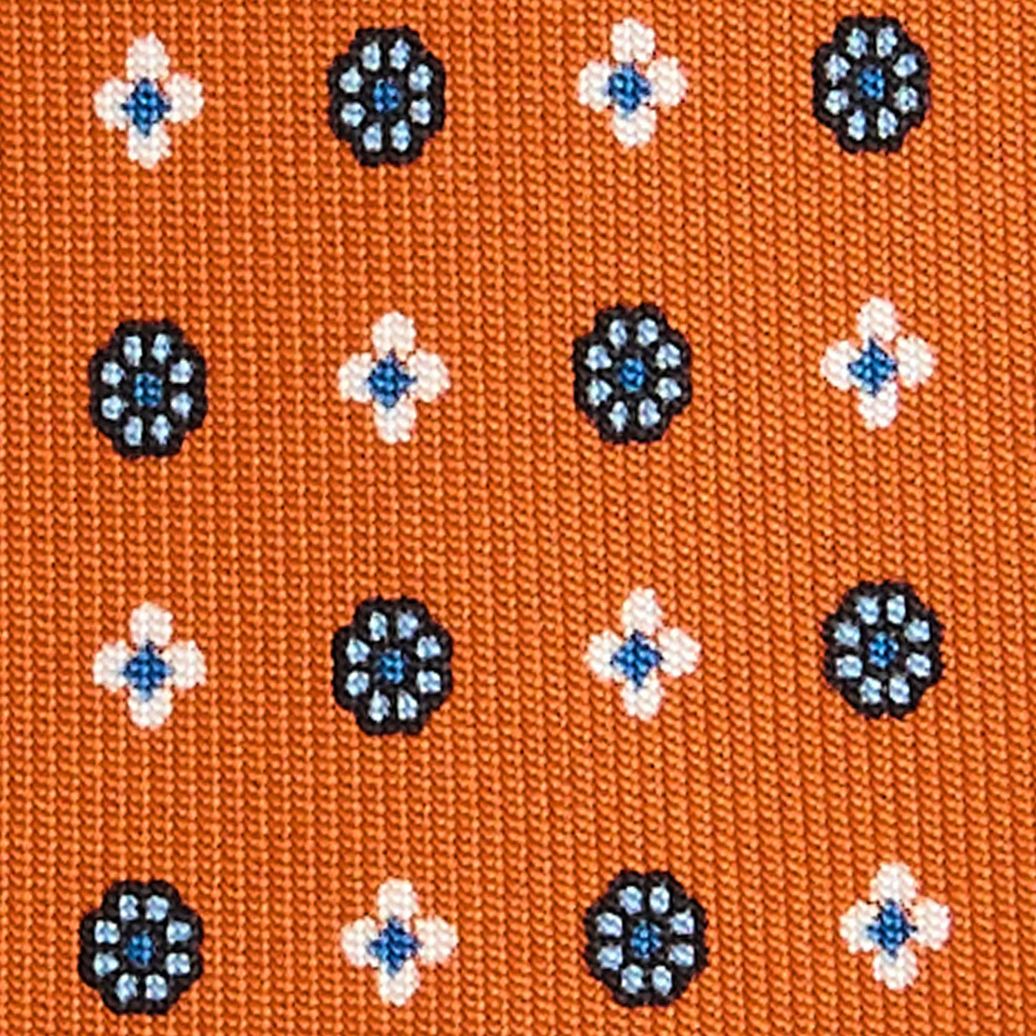ORANGE 7 FOLD SARTORIAL SILK TIE - Image 4