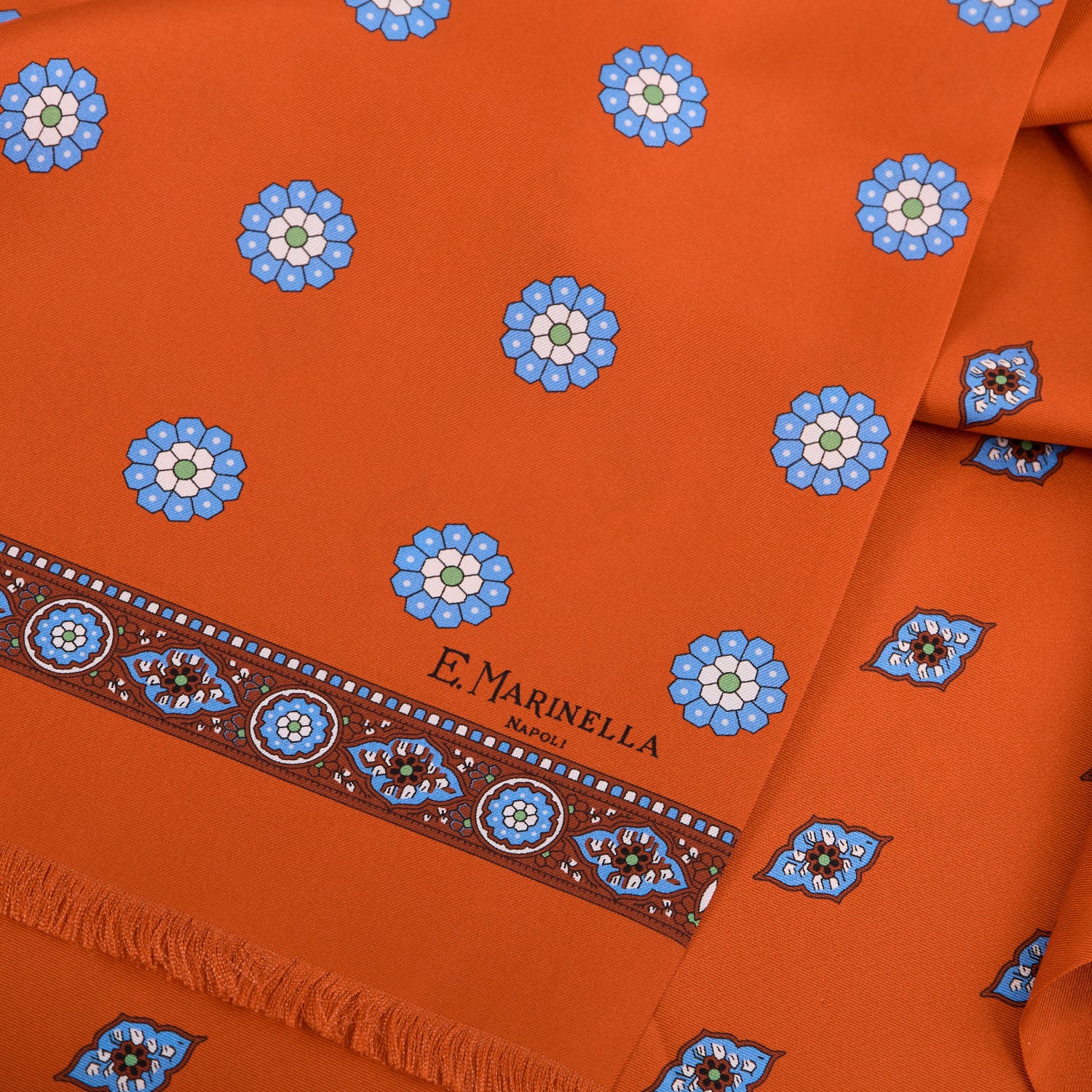 ORANGE DOUBLE SILK SCARF - Image 4