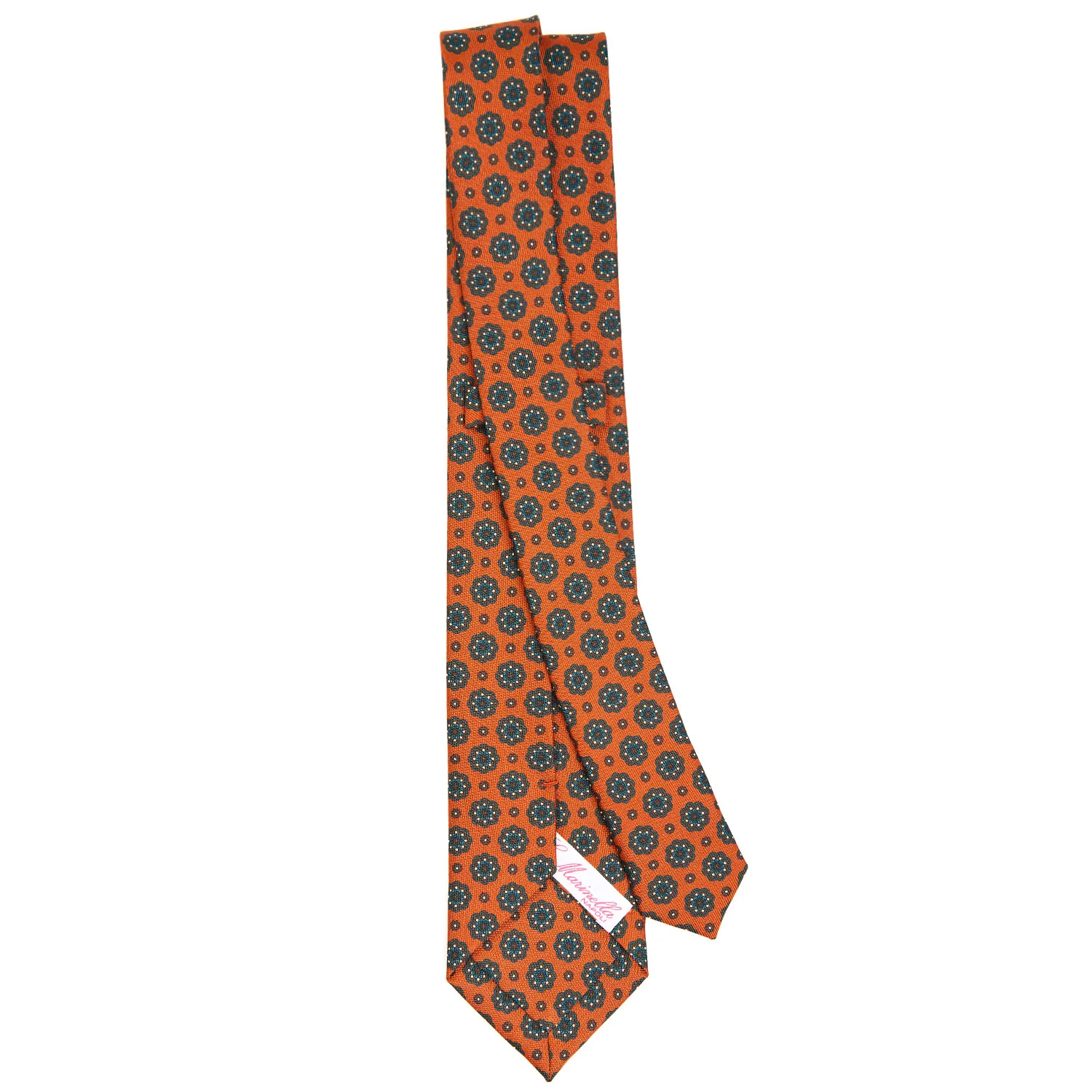 ORANGE LADY TIE IN HAND PRINTED SILK - Image 3