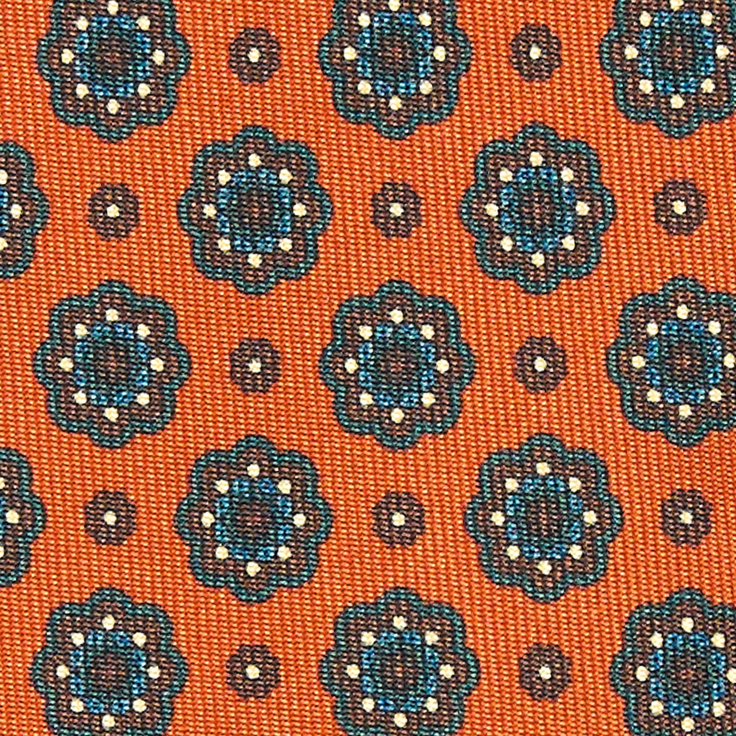 ORANGE LADY TIE IN HAND PRINTED SILK - Image 4