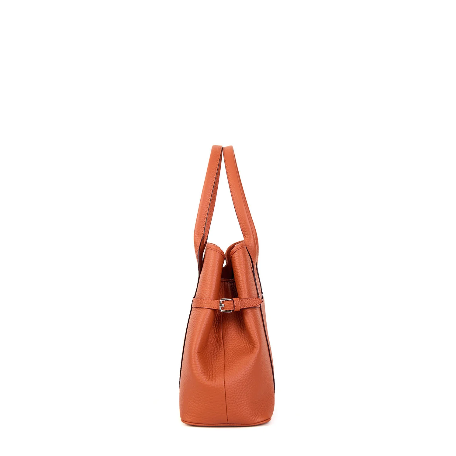 ORANGE MIDI TOTE BAG SIDE BUCKLES - Image 3