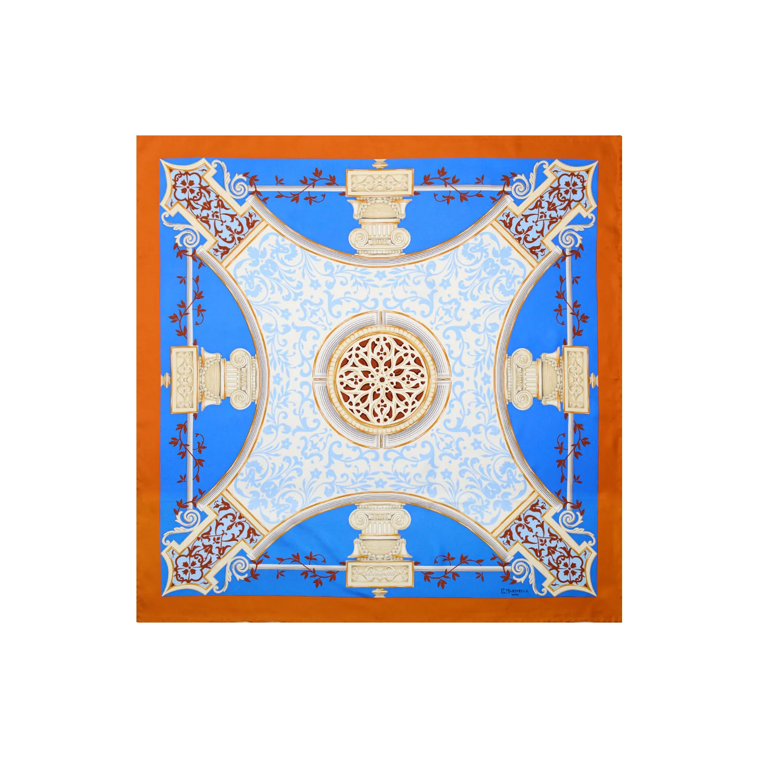 ORANGE SILK SCARF 90