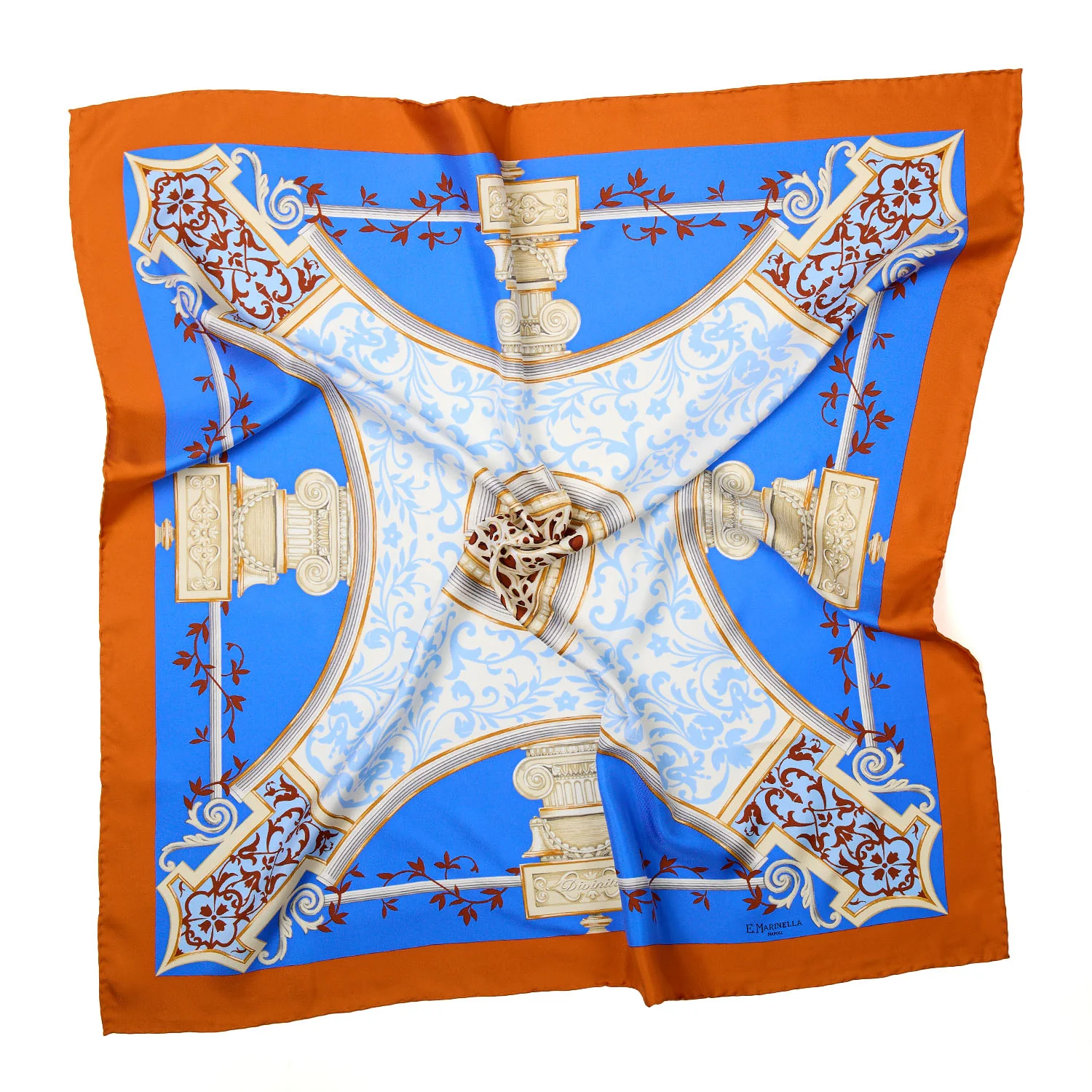 ORANGE SILK SCARF 90 - Image 2