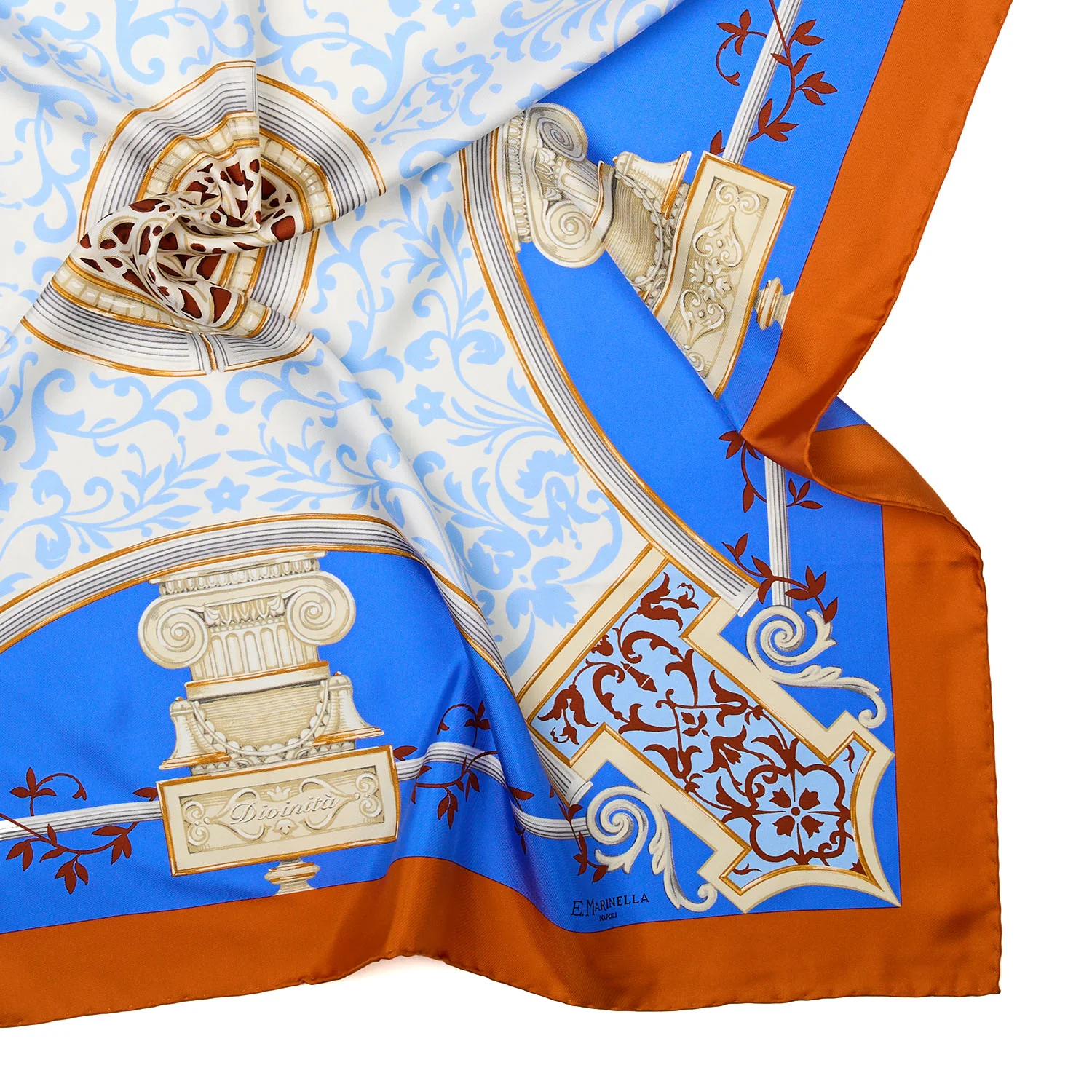 ORANGE SILK SCARF 90 - Image 4