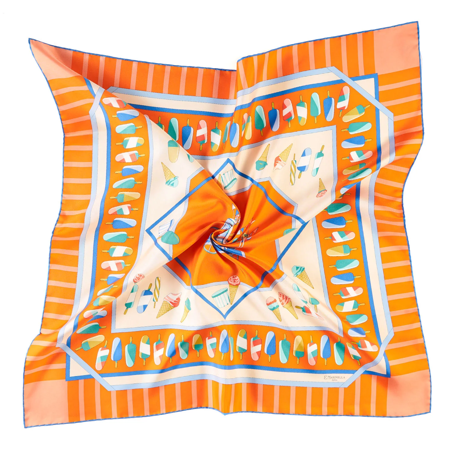 ORANGE SILK SCARF 90 - Image 2