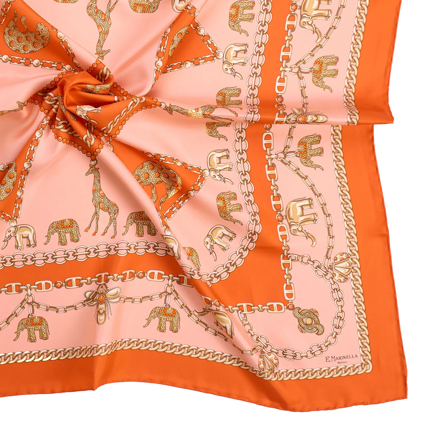 ORANGE SILK SCARF 90 - Image 3