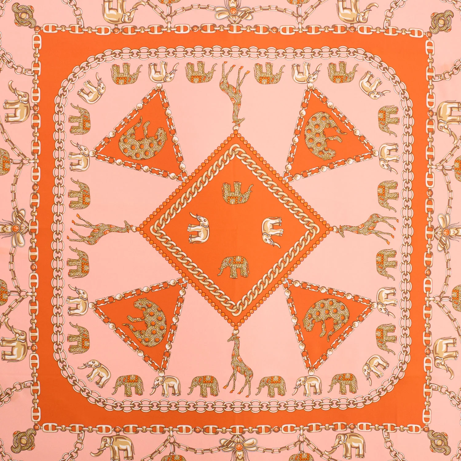 ORANGE SILK SCARF 90 - Image 4