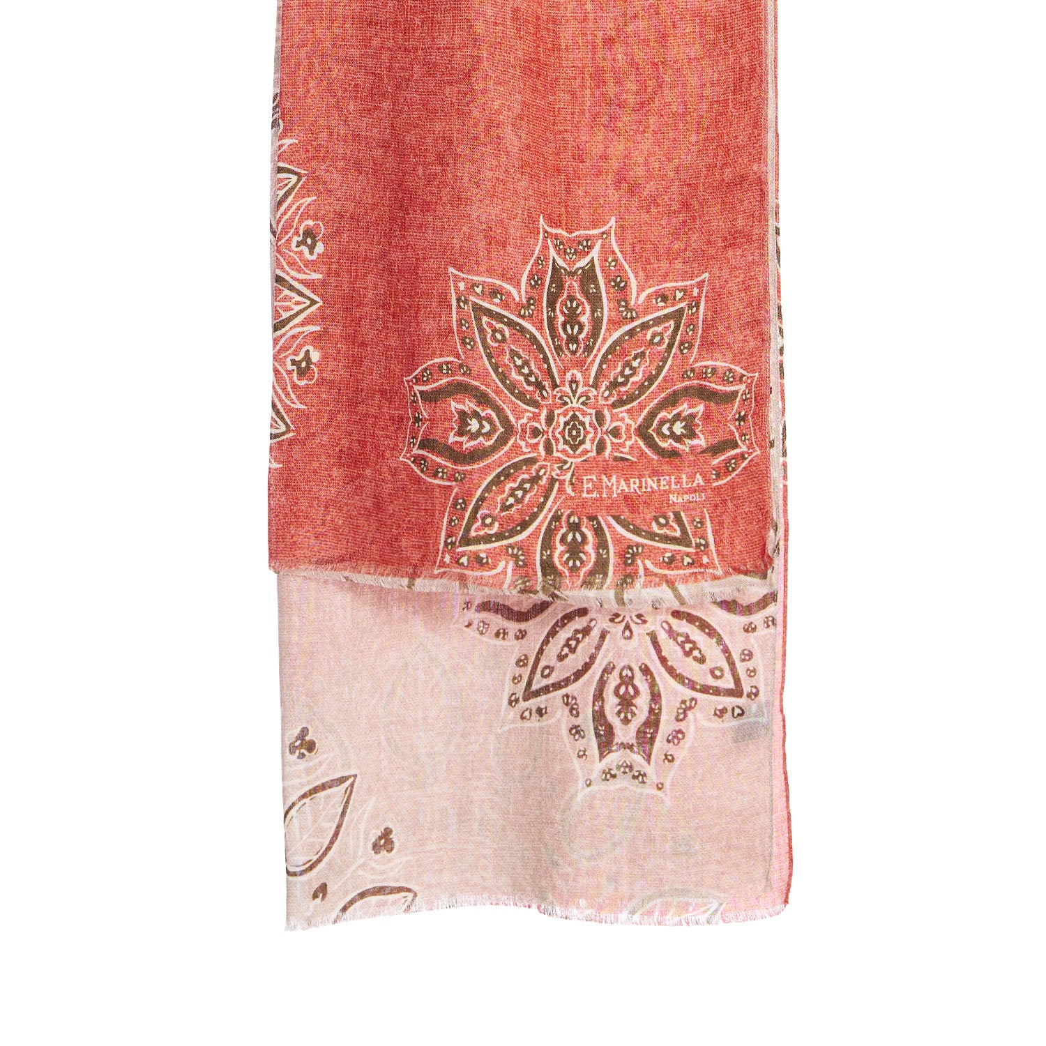 ORANGE WOOL, SILK AND CASHMERE STOLE - Image 2