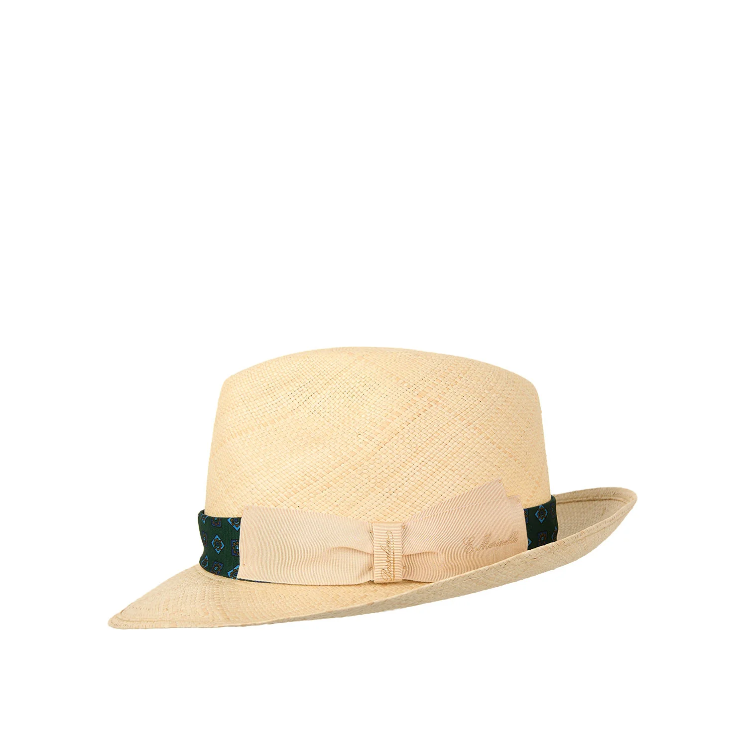PANAMA FEDERICO MODEL WITH DARK GREEN SILK BAND, 57 CM