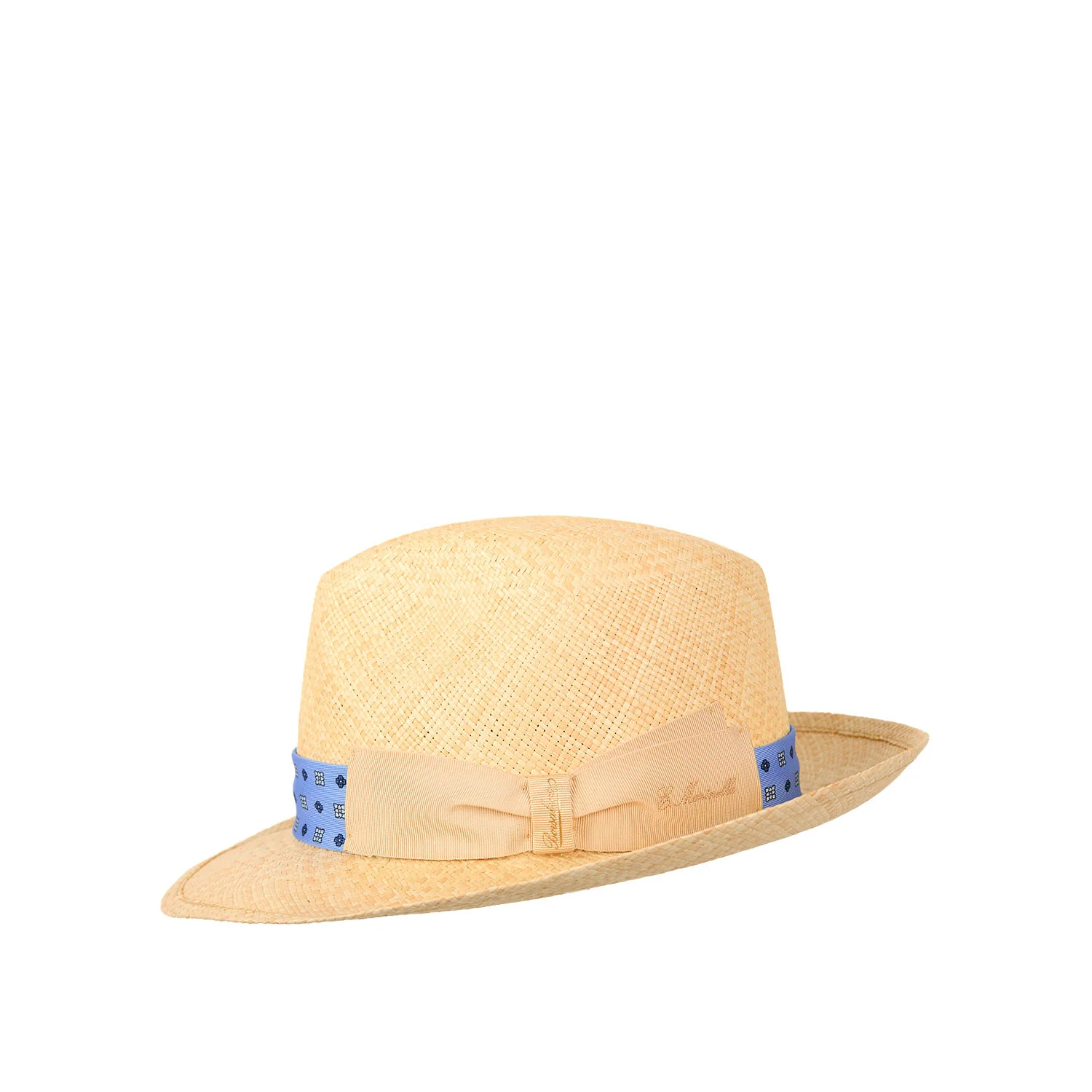 PANAMA FEDERICO MODEL WITH LIGHT BLUE SILK BAND, 57 CM