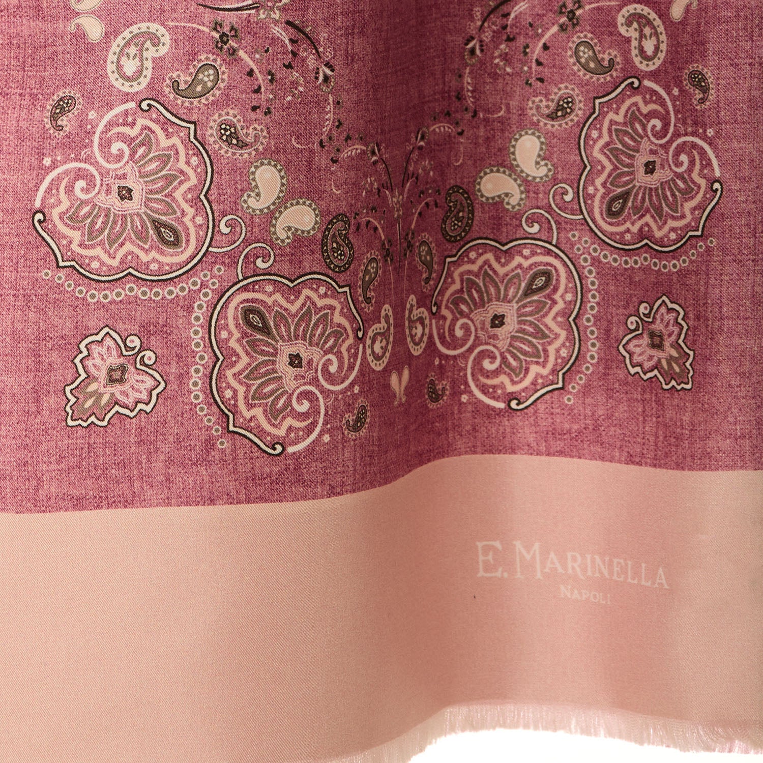 PINK DOUBLE SILK SCARF - Image 3