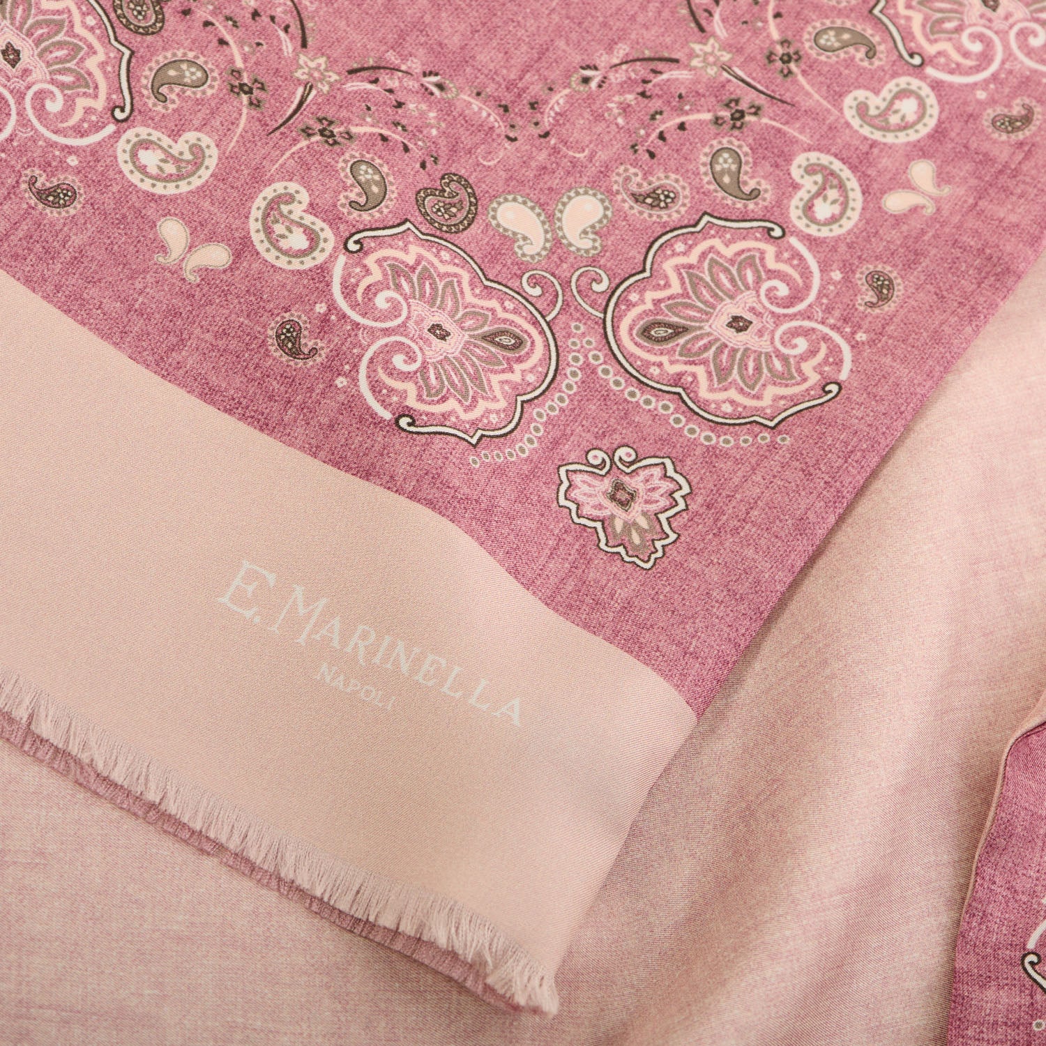 PINK DOUBLE SILK SCARF - Image 4