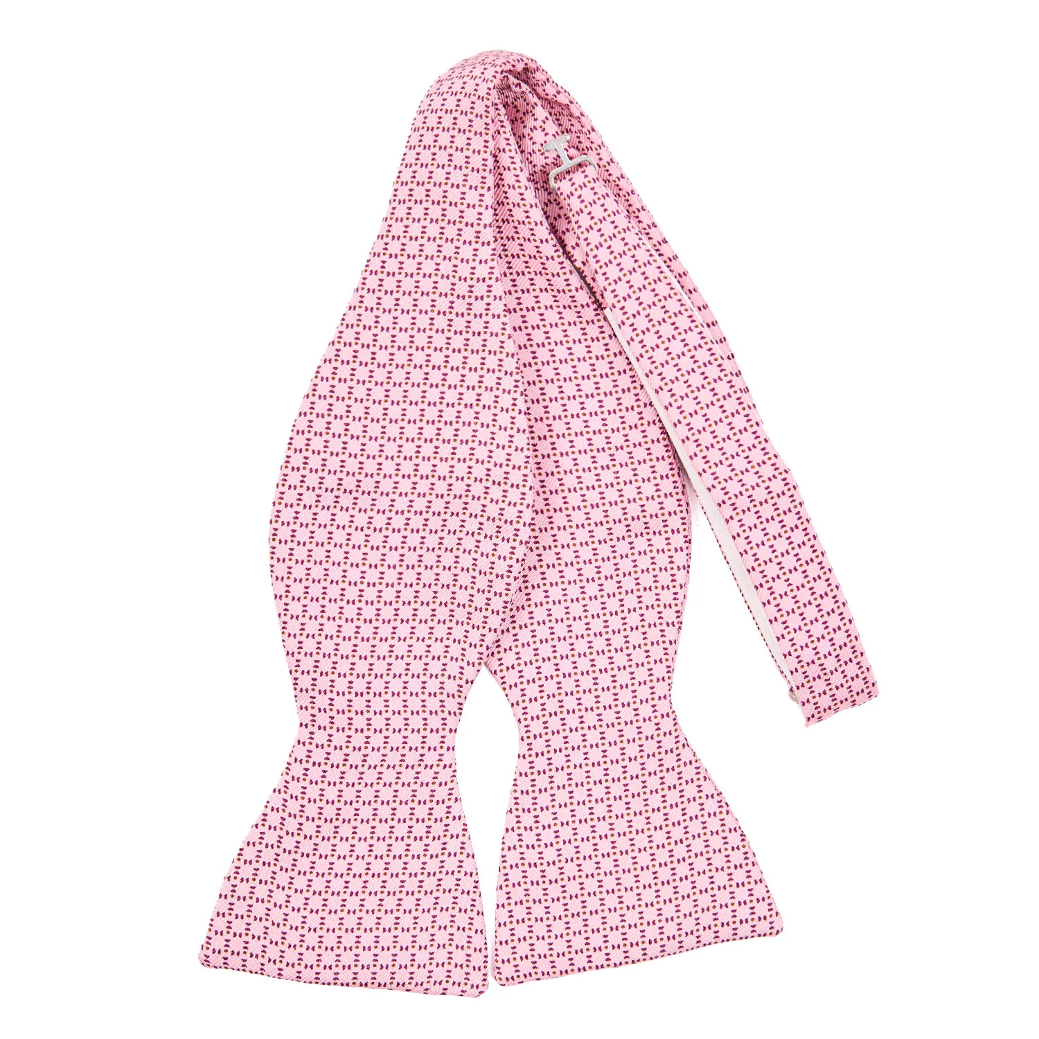 PINK SILK BOWTIE TO SELF-TIE