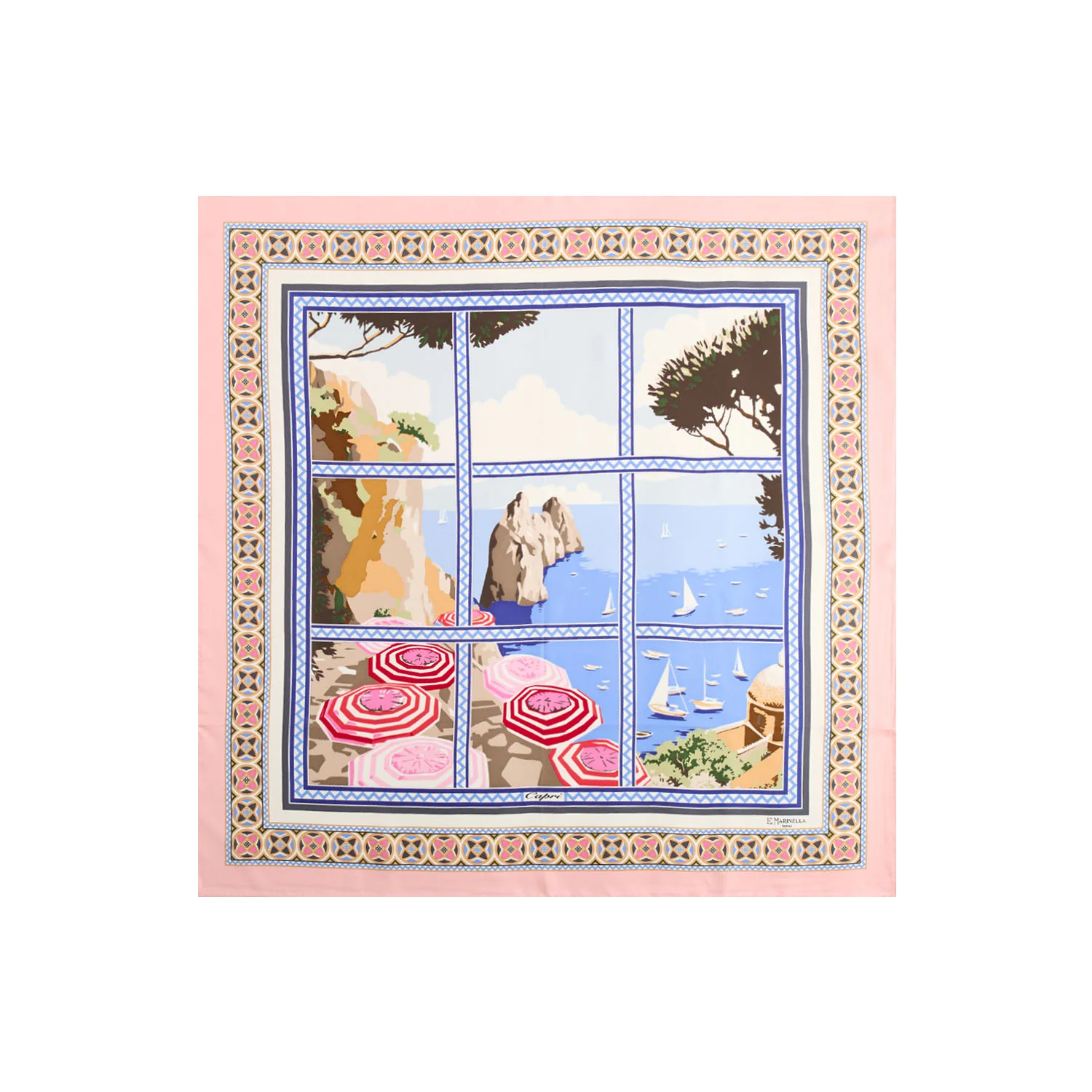 PINK SILK SCARF 90