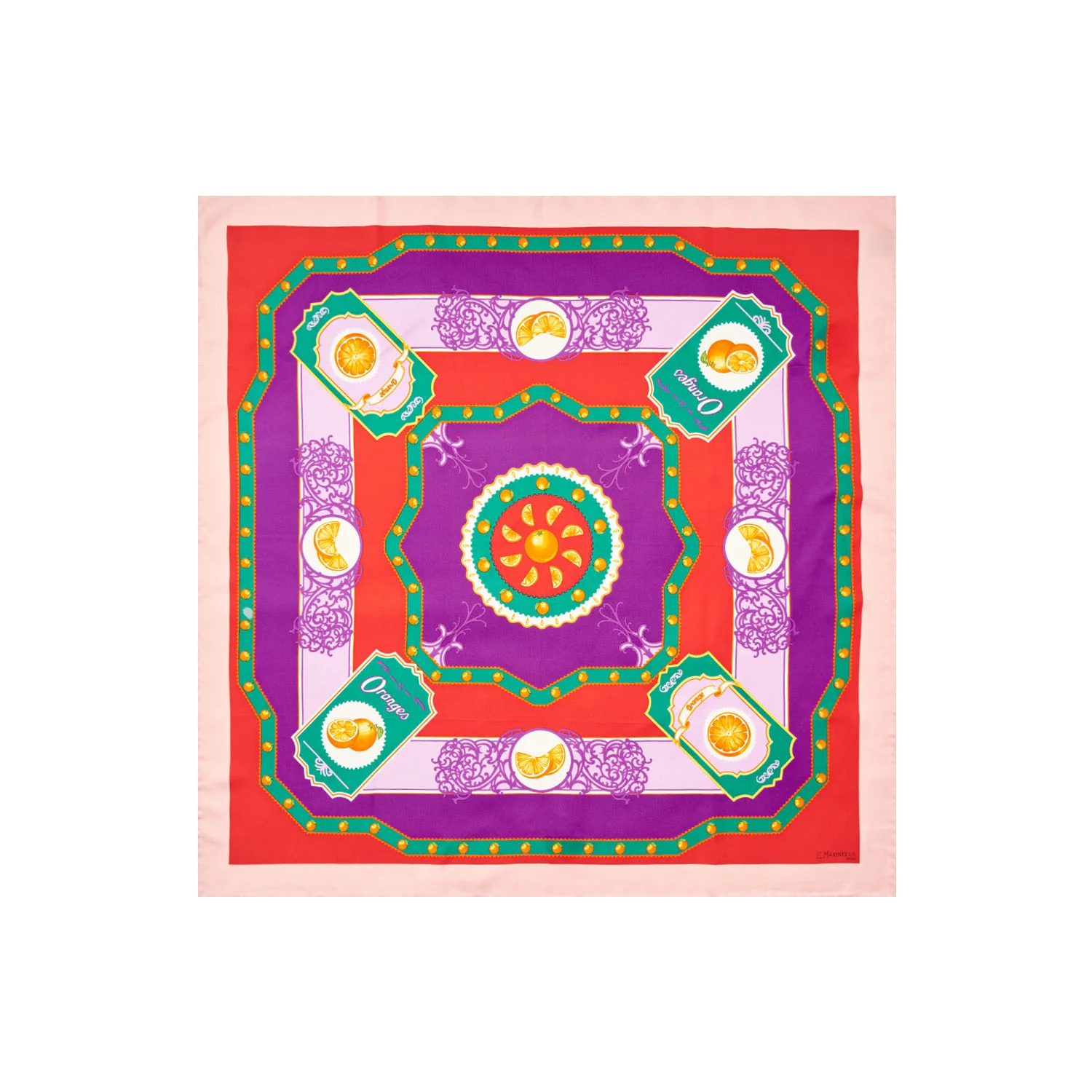 PINK SILK SCARF 90