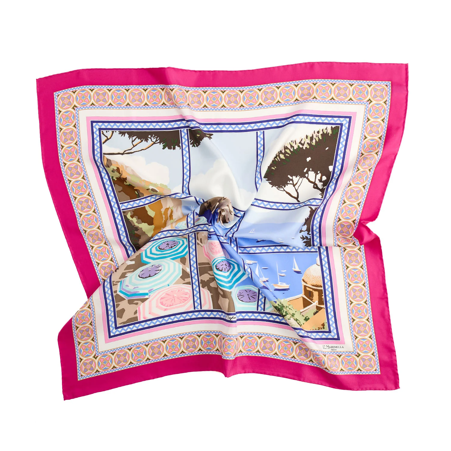 FUCHSIA SILK SCARF 90 - Image 2