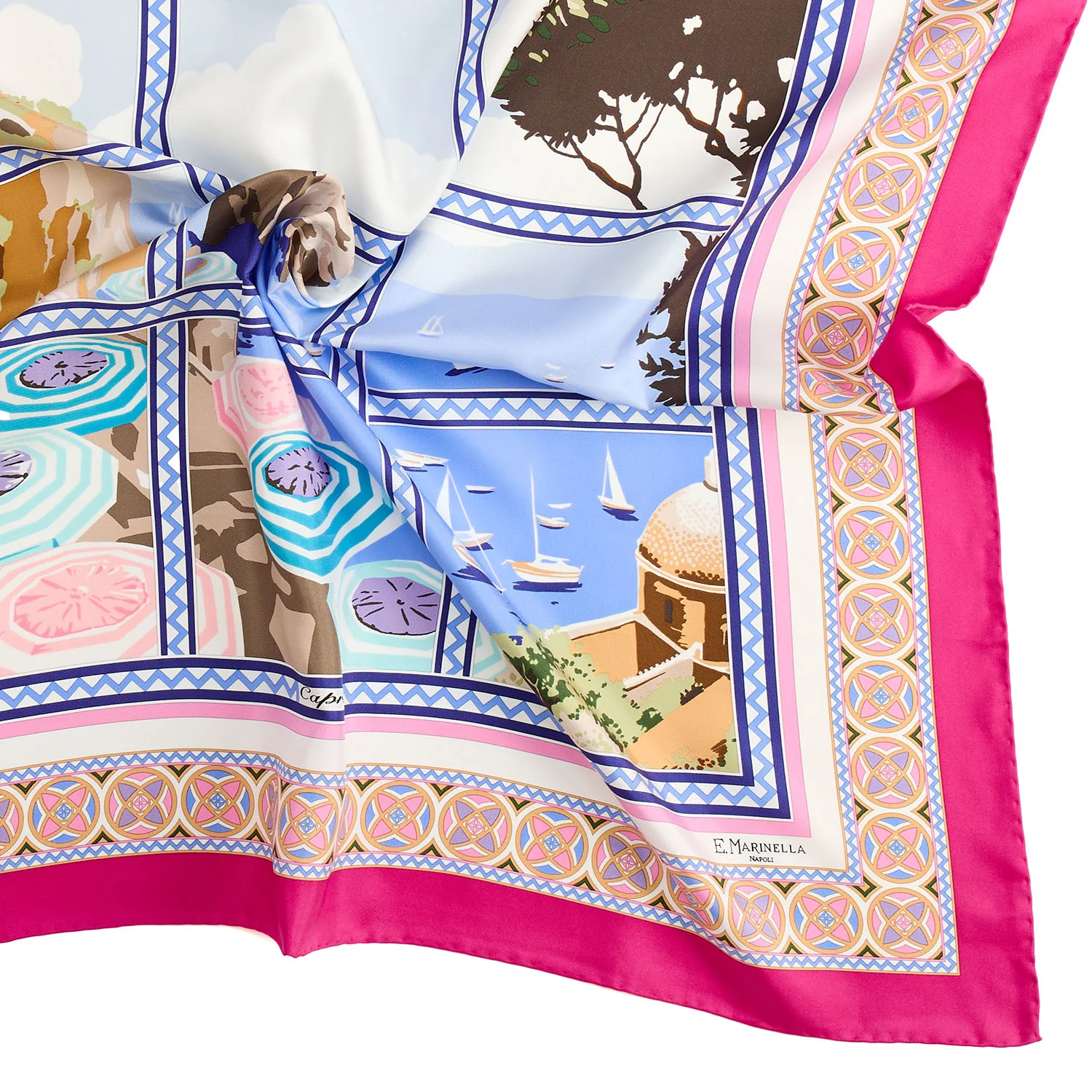 FUCHSIA SILK SCARF 90 - Image 3