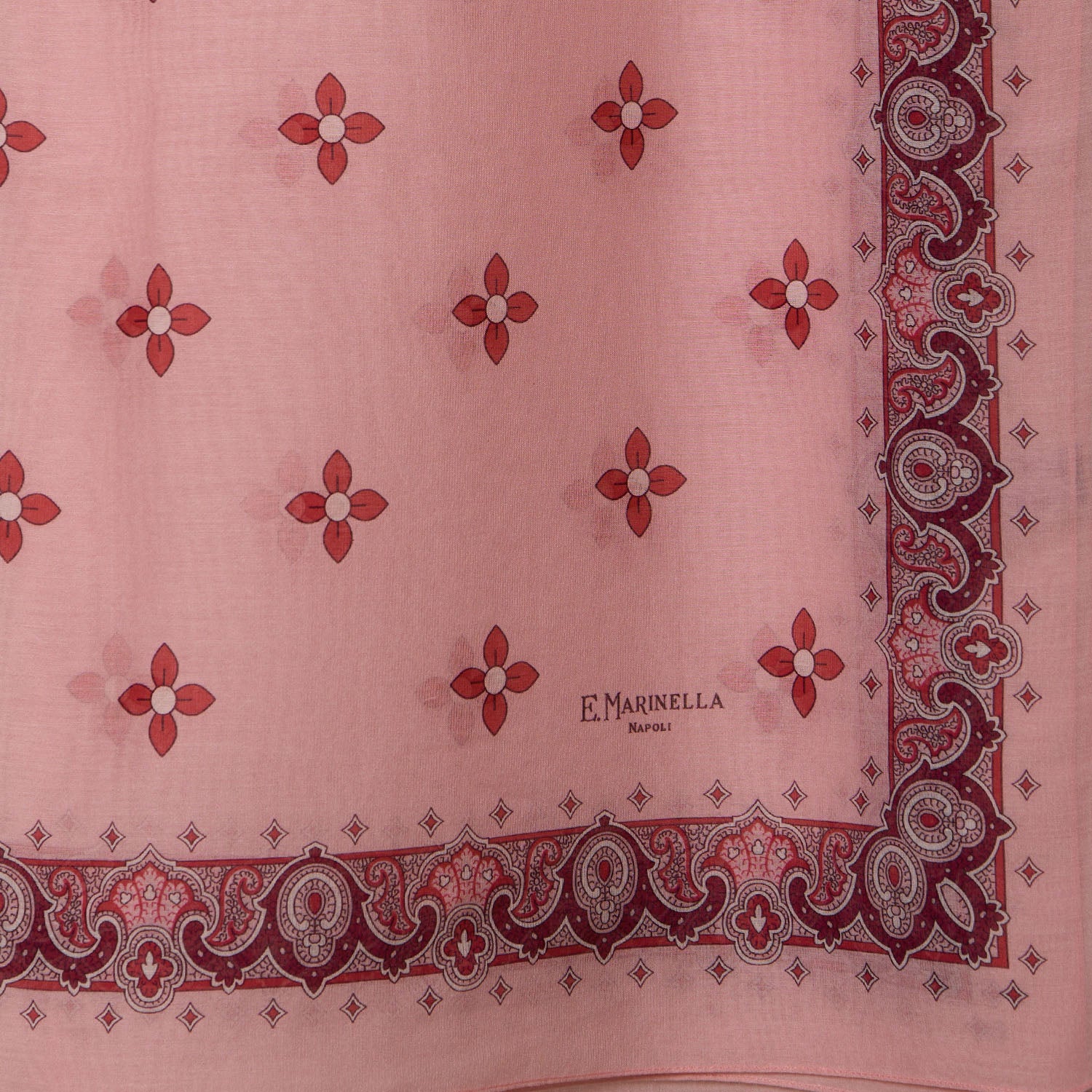 PINK STOLE IN COTTON VOILE AND SILK - Image 3