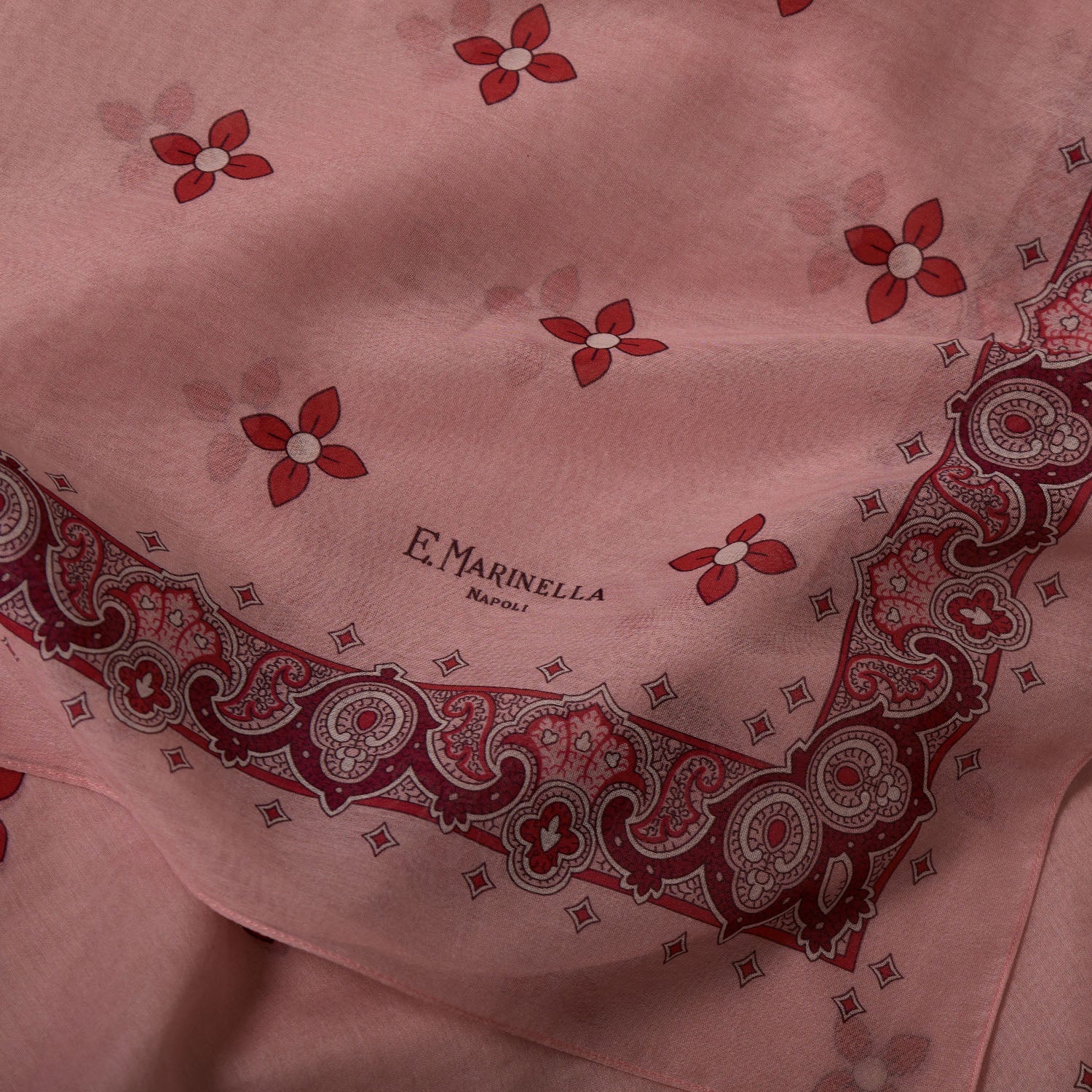 PINK STOLE IN COTTON VOILE AND SILK - Image 4