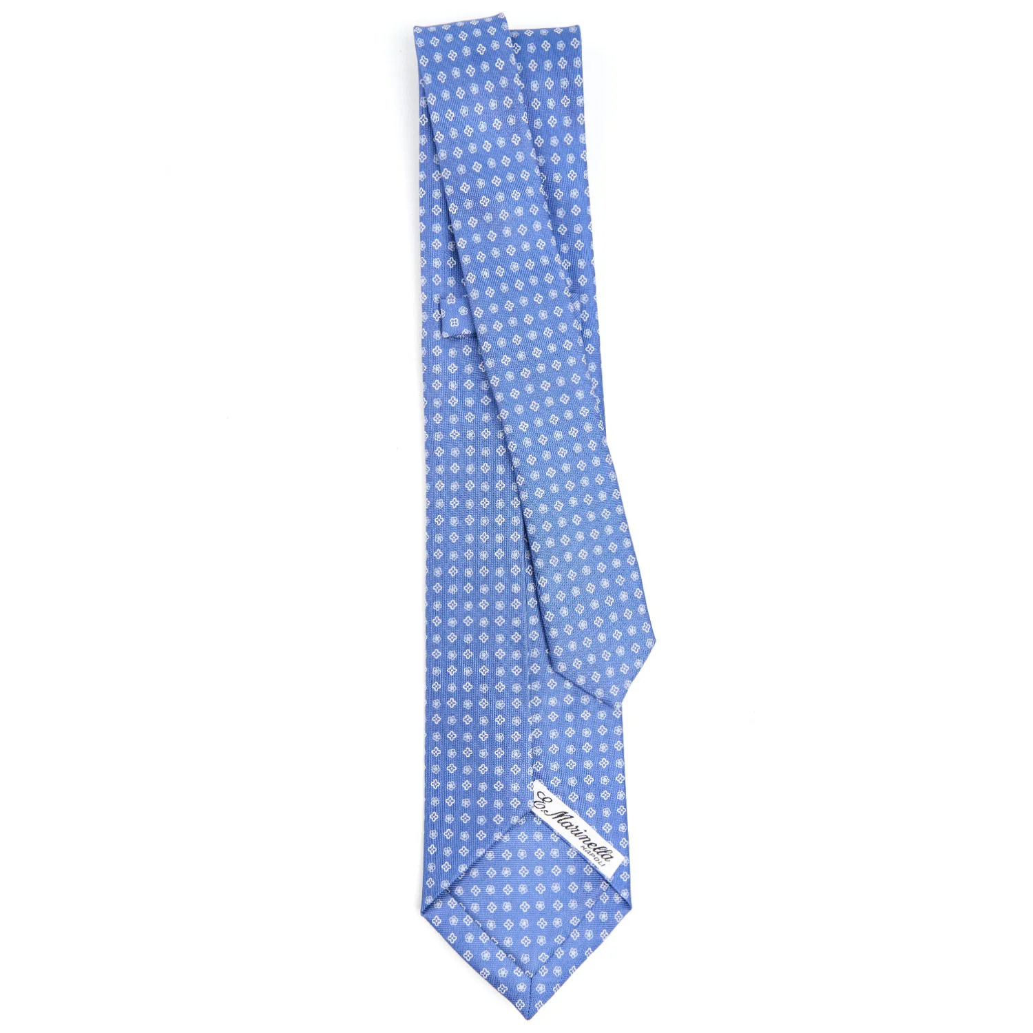 POWDER BLUE 9 FOLD SARTORIAL SILK TIE - Image 3