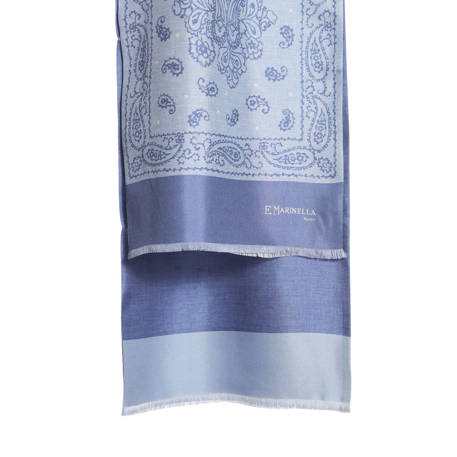 POWDER BLUE DOUBLE SILK SCARF - Image 2