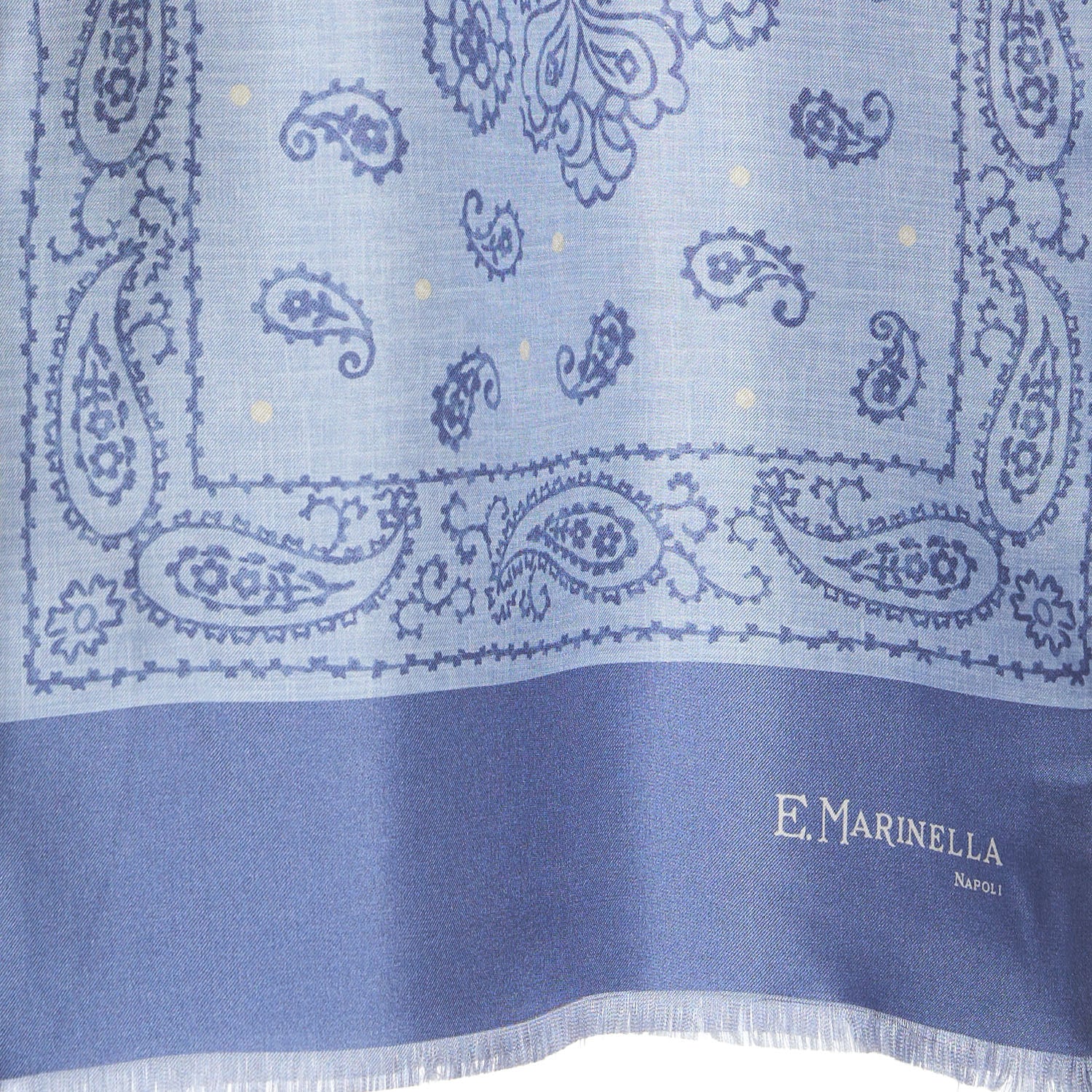 POWDER BLUE DOUBLE SILK SCARF - Image 3