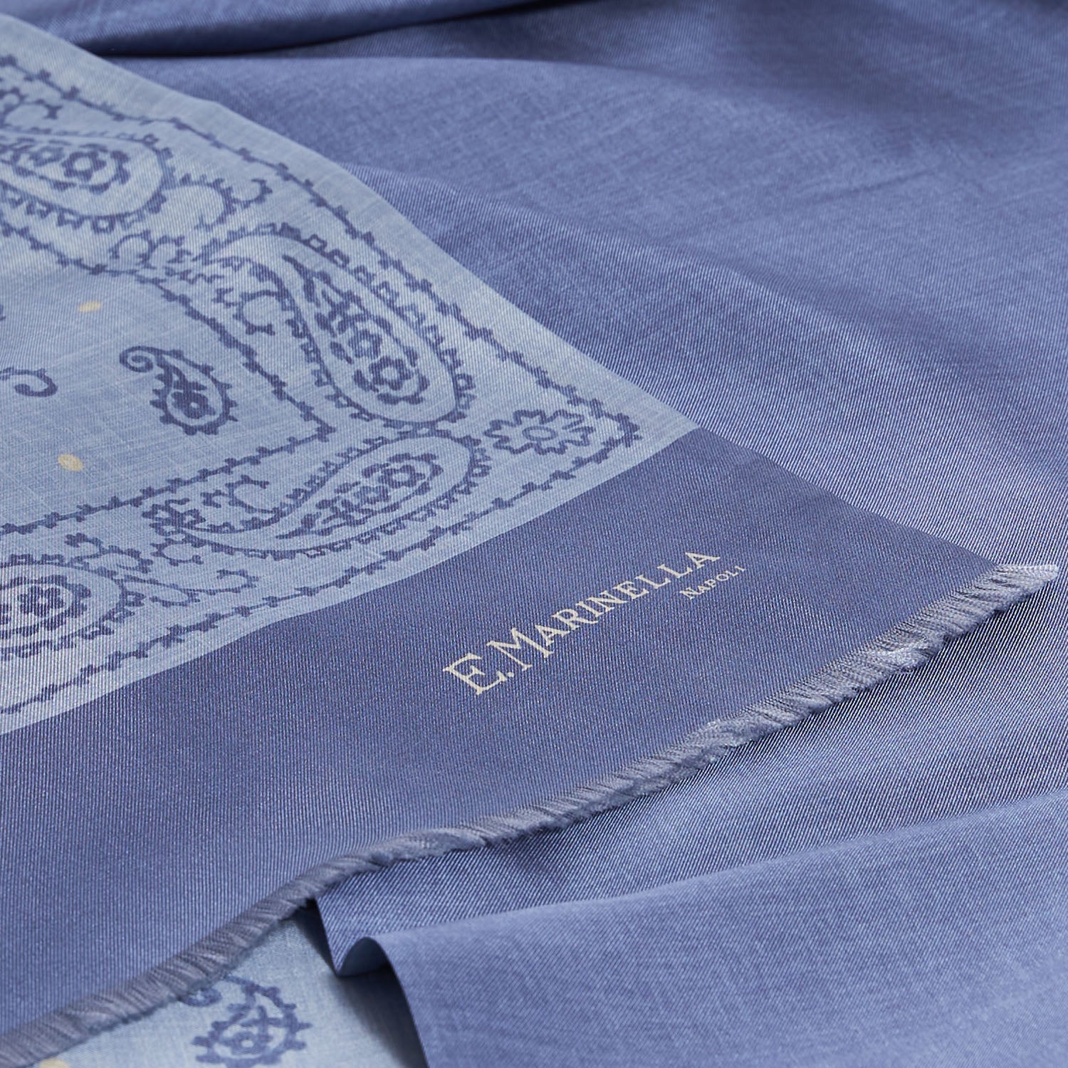 POWDER BLUE DOUBLE SILK SCARF - Image 4