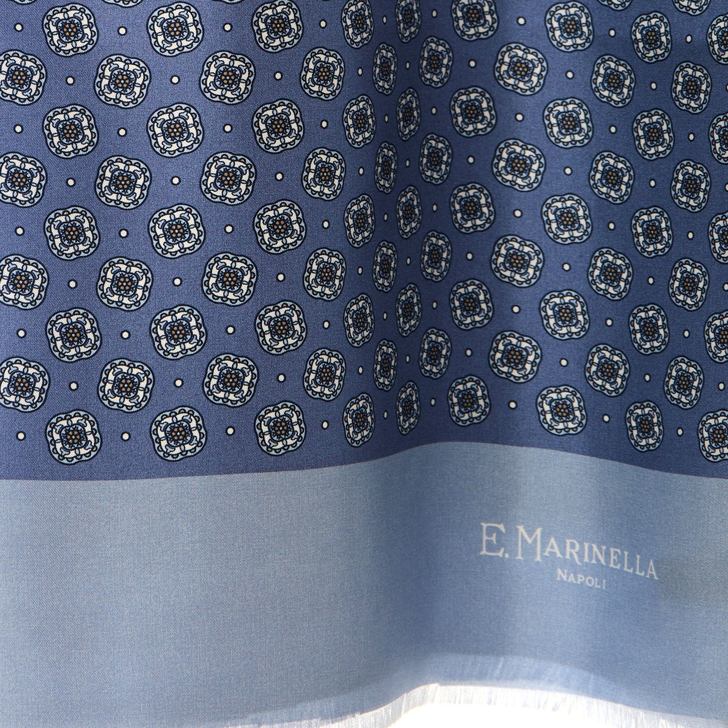 POWDER BLUE DOUBLE SILK SCARF - Image 3
