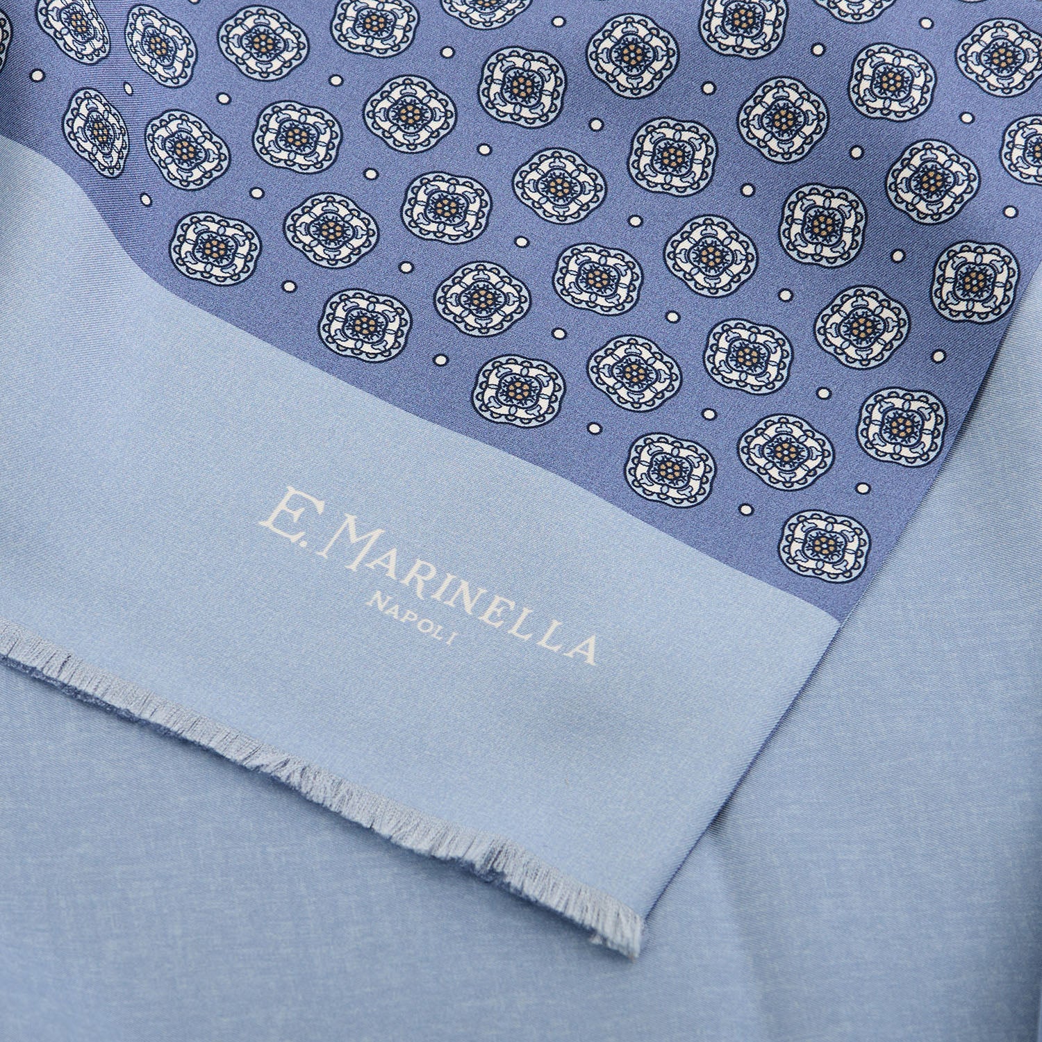 POWDER BLUE DOUBLE SILK SCARF - Image 4