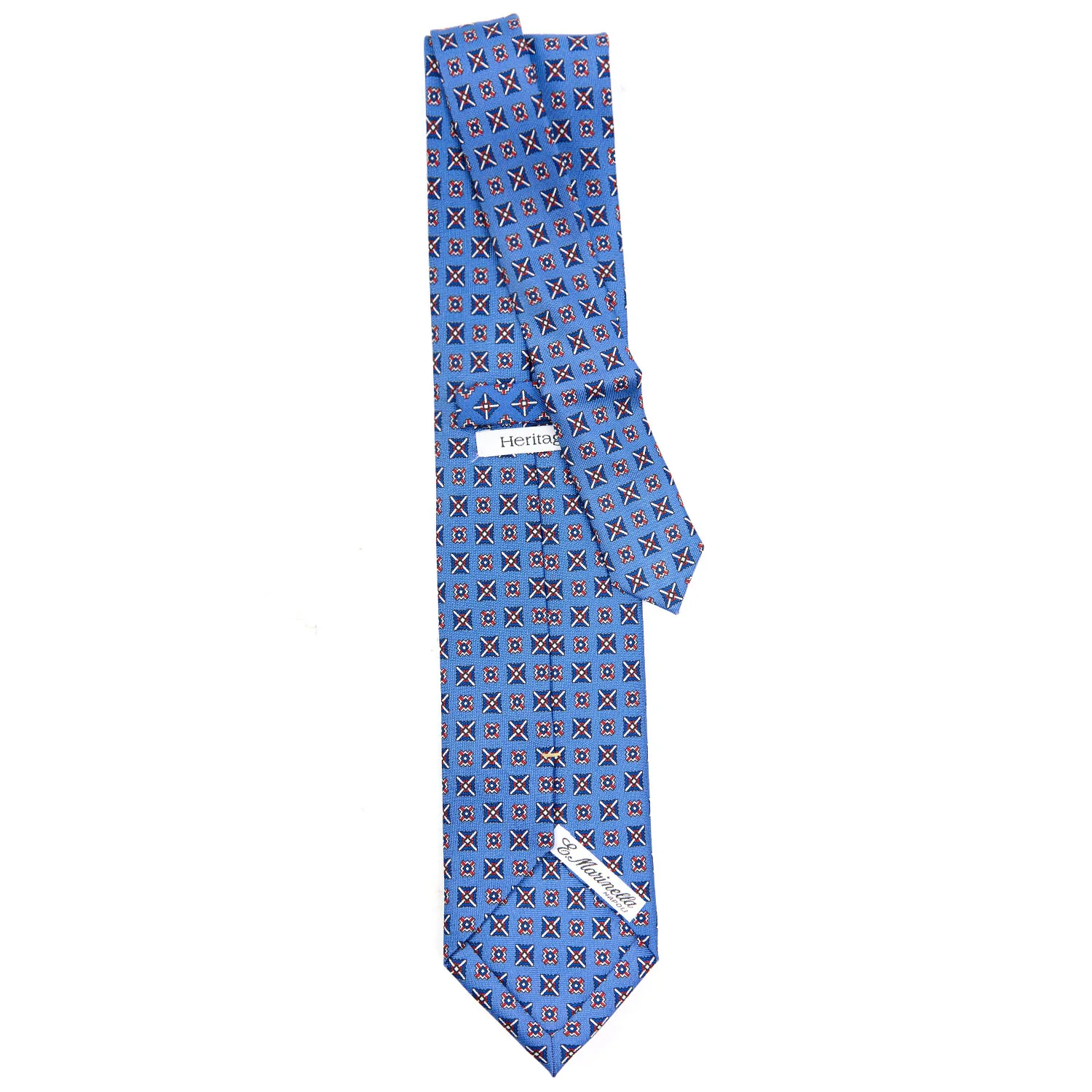 POWDER BLUE EXTRA LONG SILK TIE - Image 3