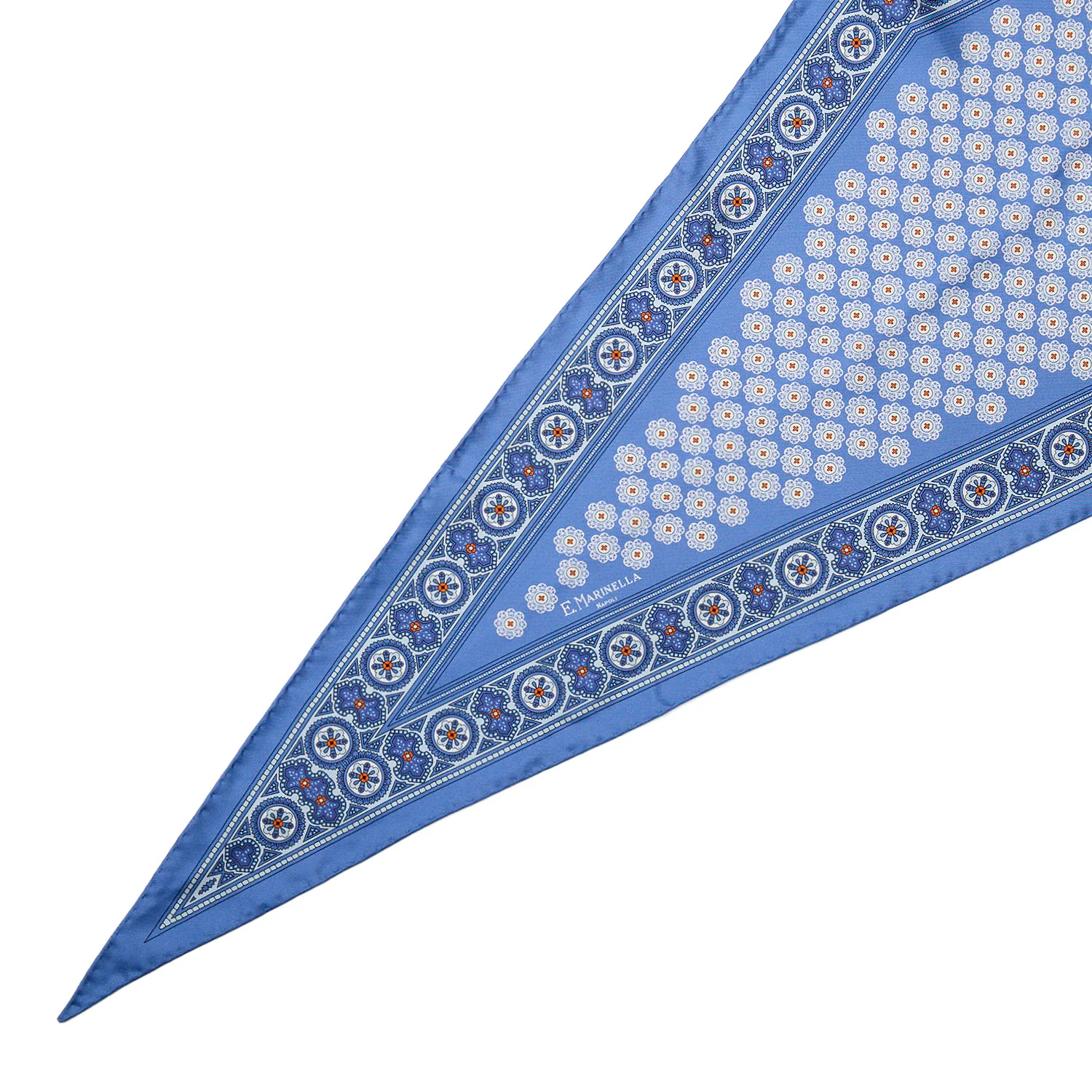 POWDER BLUE SILK DIAMOND SHAPE SCARF - Image 2