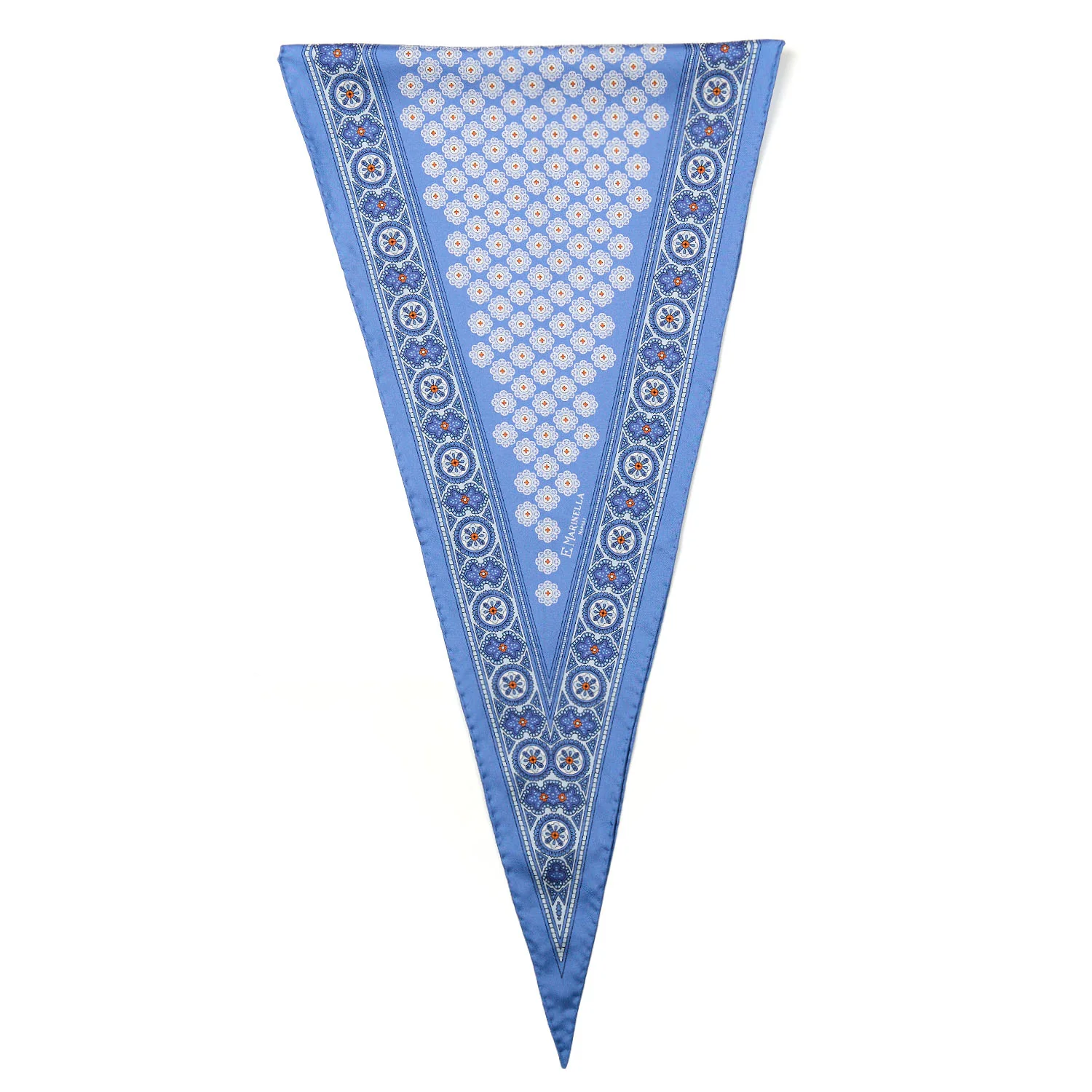 POWDER BLUE SILK DIAMOND SHAPE SCARF - Image 3